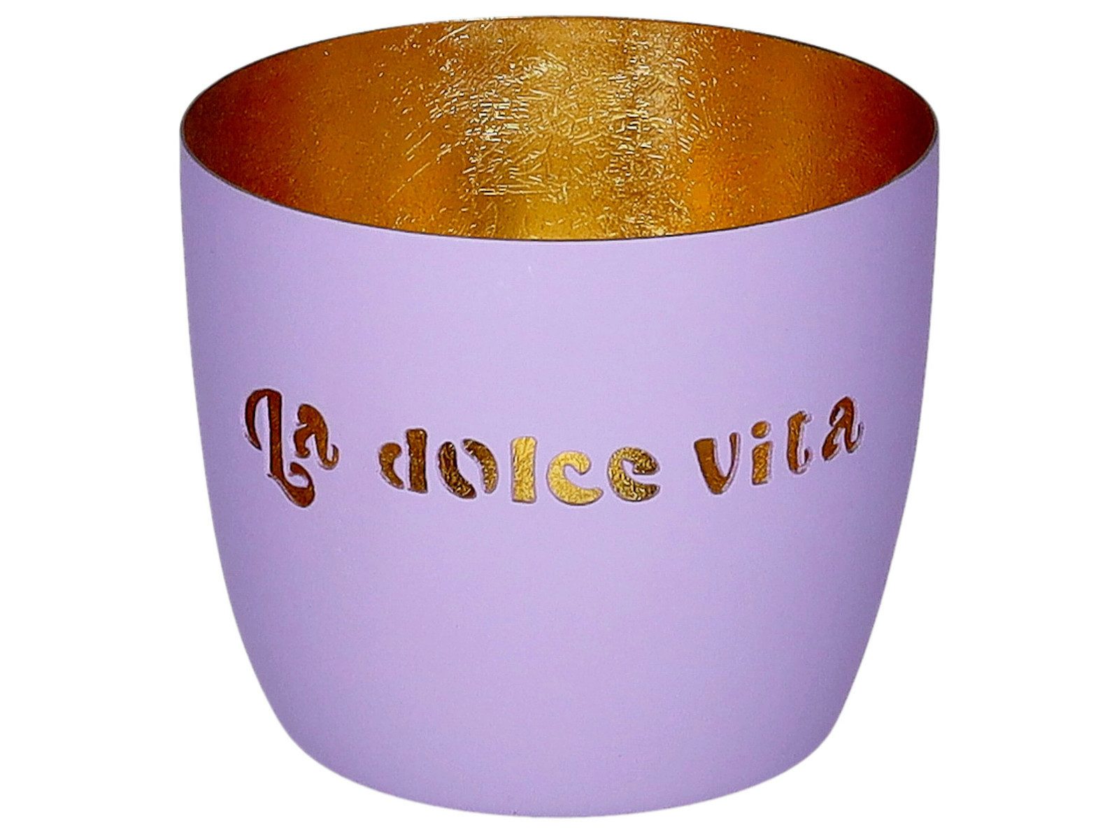 Giftcompany Windlicht Madras Windlicht M La dolce vita lila/gold 8,5cm