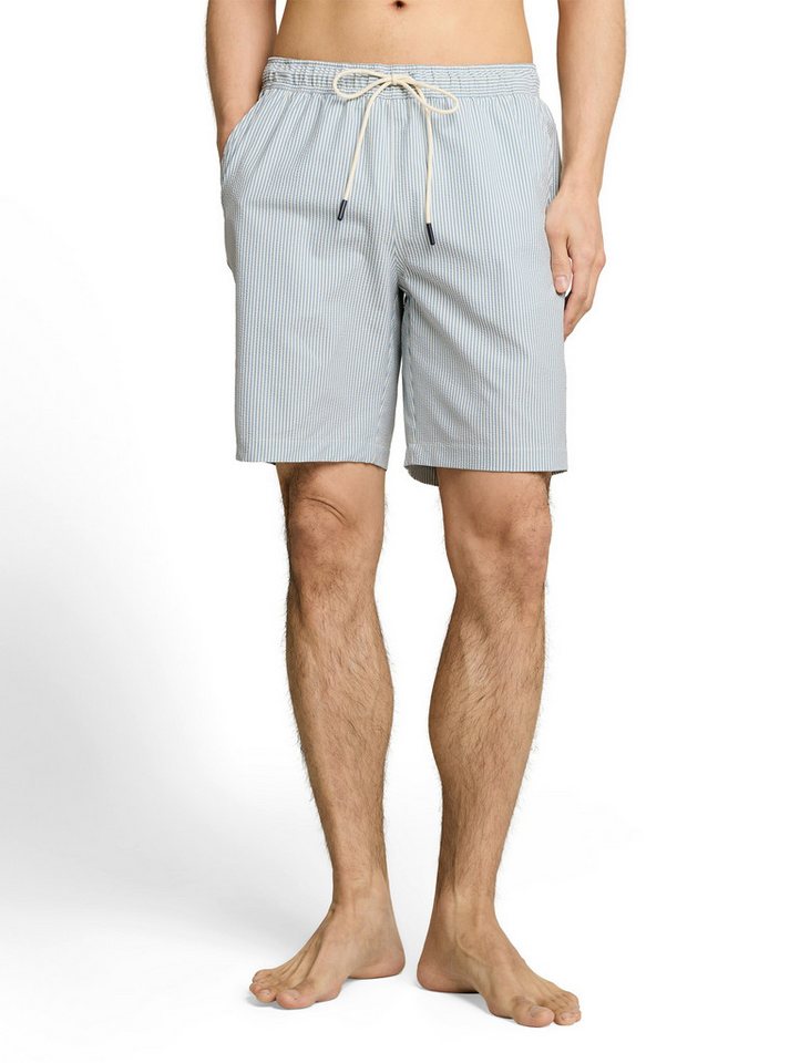 TOM TAILOR Badehose im Streifen-Design und mit Eingrifftaschen