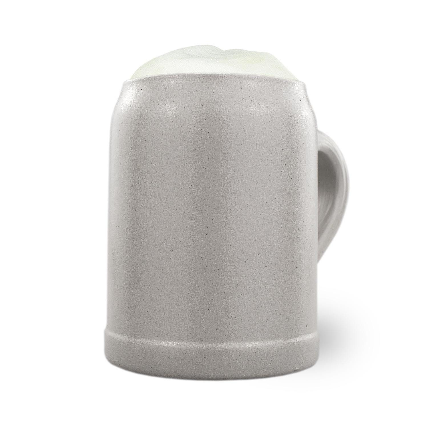 Bavariashop Bierkrug PREMIUM Bierkrug mit Salzglasur • Ohne Dekoration • 0,5 Liter, Steinzeug