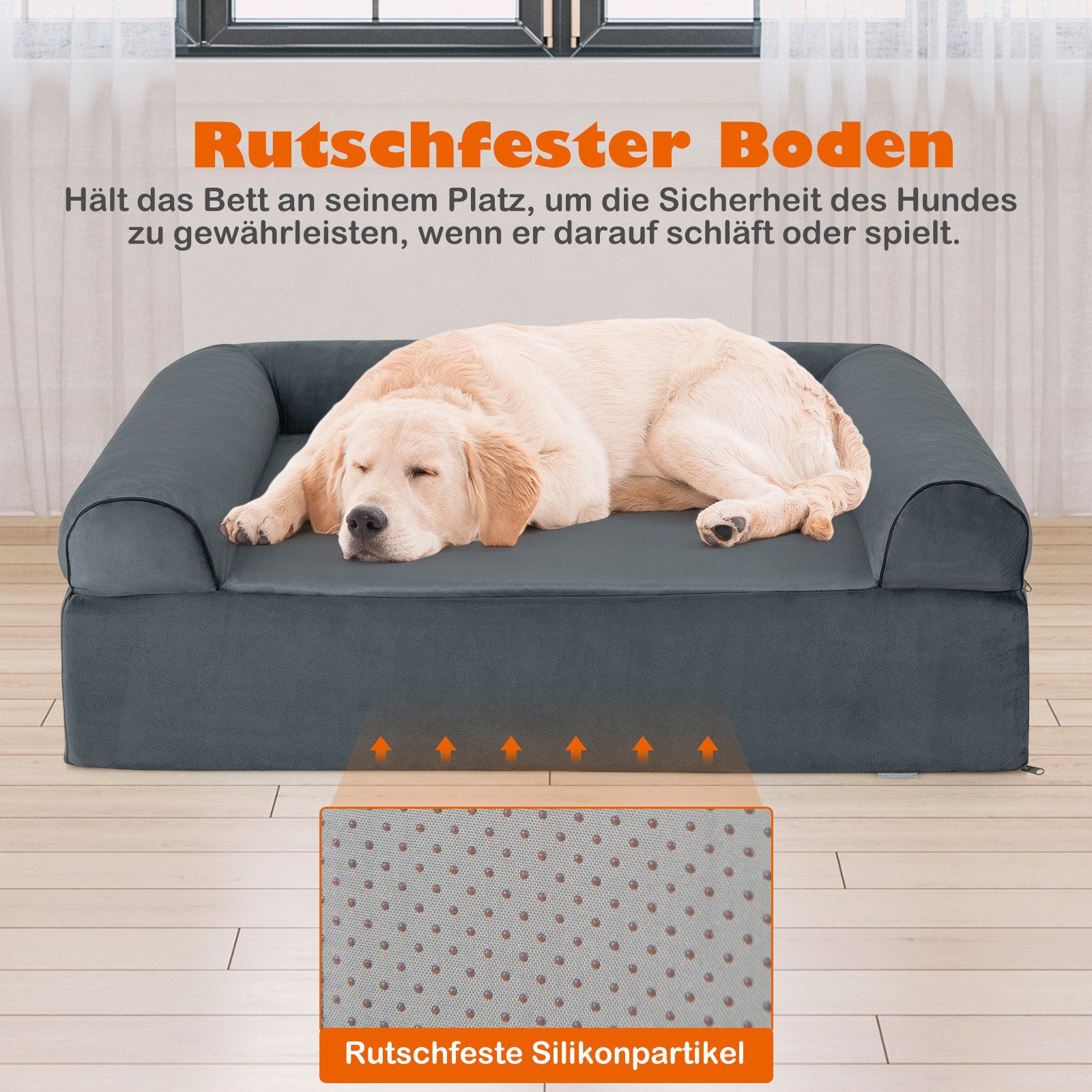 KOMFOTTEU Hundematte, Hundesofa Hundebett, weichem Memory Schaum