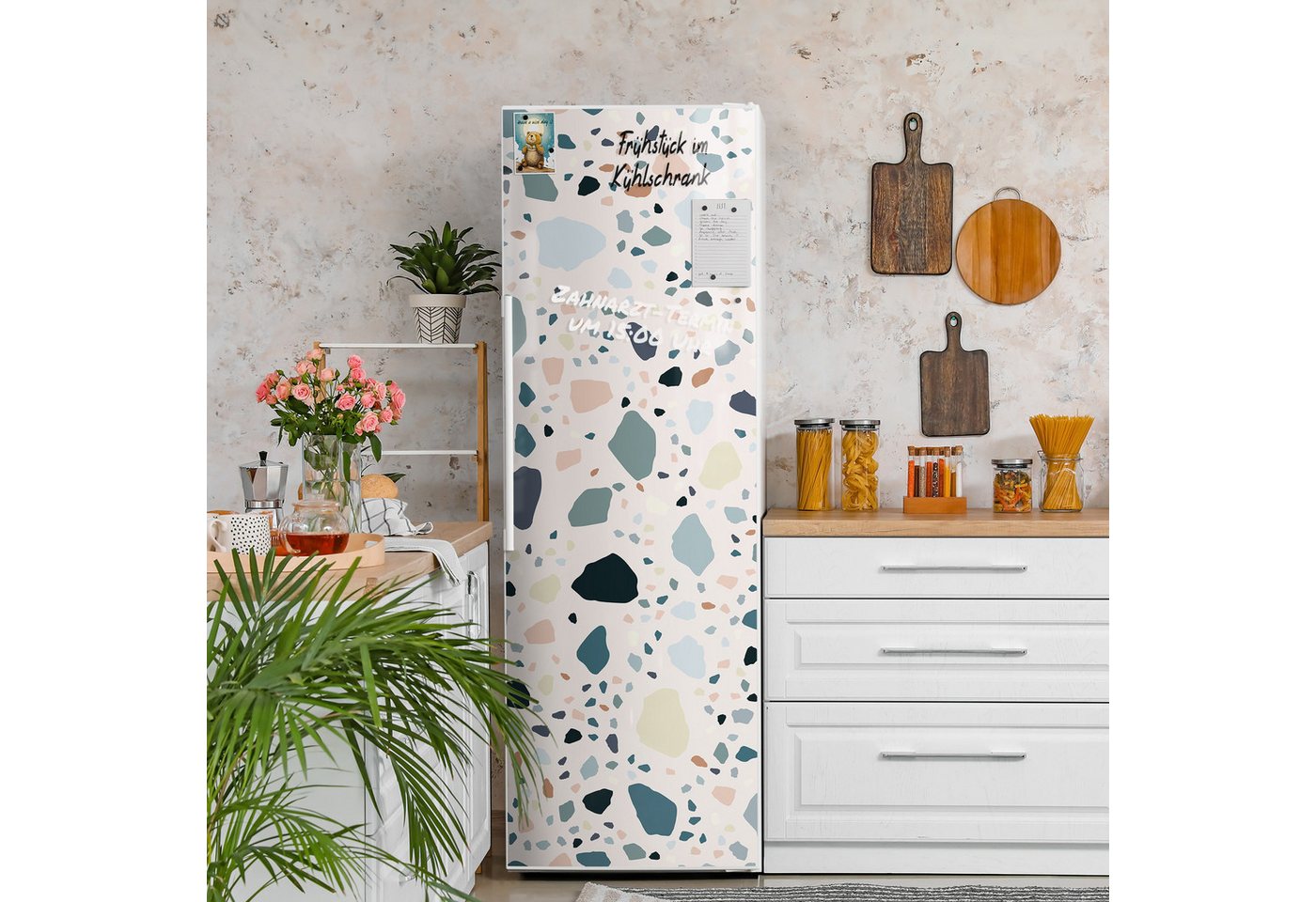 Thumbnail - DEQORI Magnetfolie 'Moderne Terrazzo', beschreibbar Kühlschrank Magnetmatte magnetisch Magnetfolie