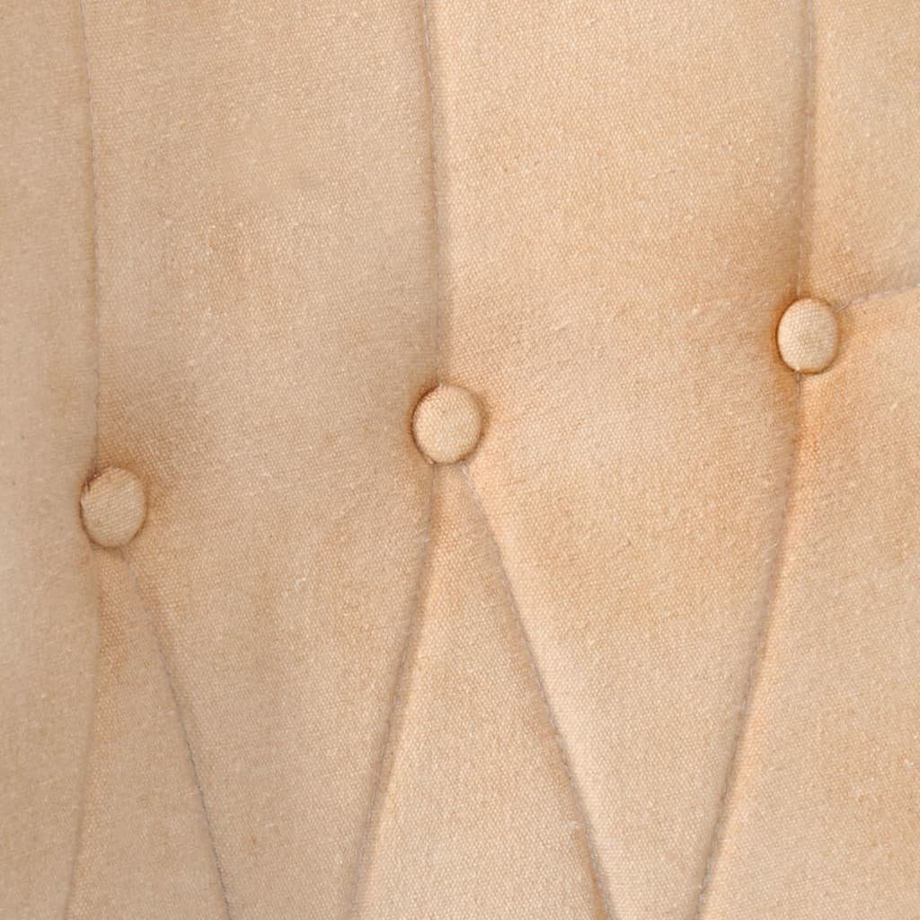 Canvas-Material Sessel Creme furnicato Ohrensessel