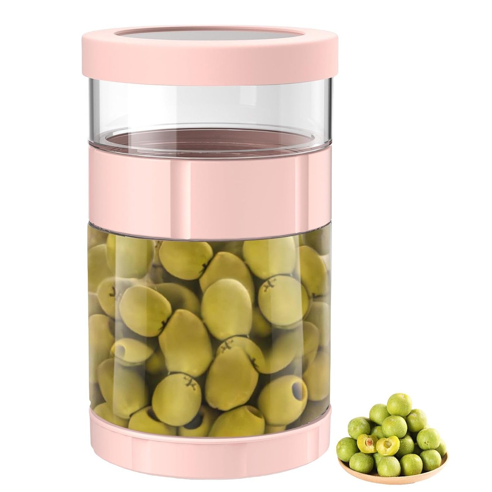 BlingBin Aufbewahrungsdose Flip Einmachglas Flip Gurkenglas mit Sieb und Deckel 1500ml (1er Set, 1 St., 1500ml), Glas-Kimchi-Behälter,Sanduhr Gurkenglas 2025 Geschenk