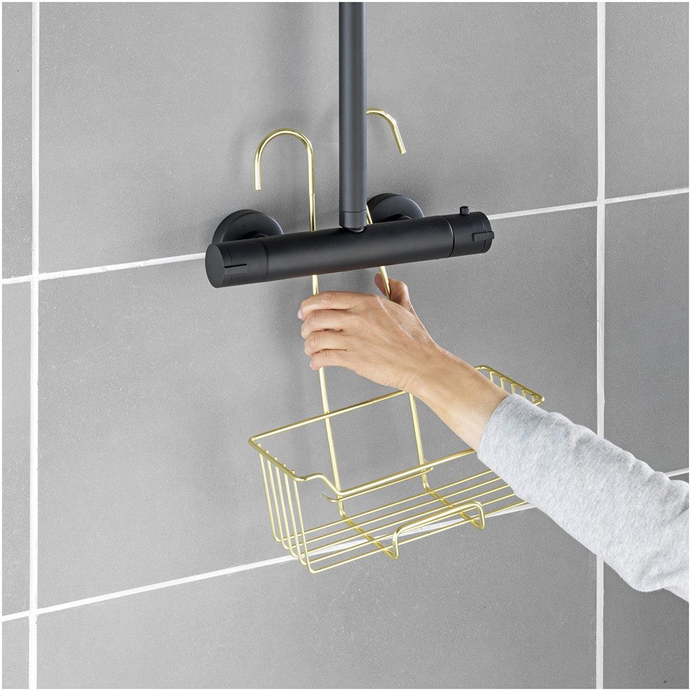 WENKO Duschregal Modell Milo, Dusch-Caddy zum Einhängen ohne Bohren, Ablage günstig online kaufen