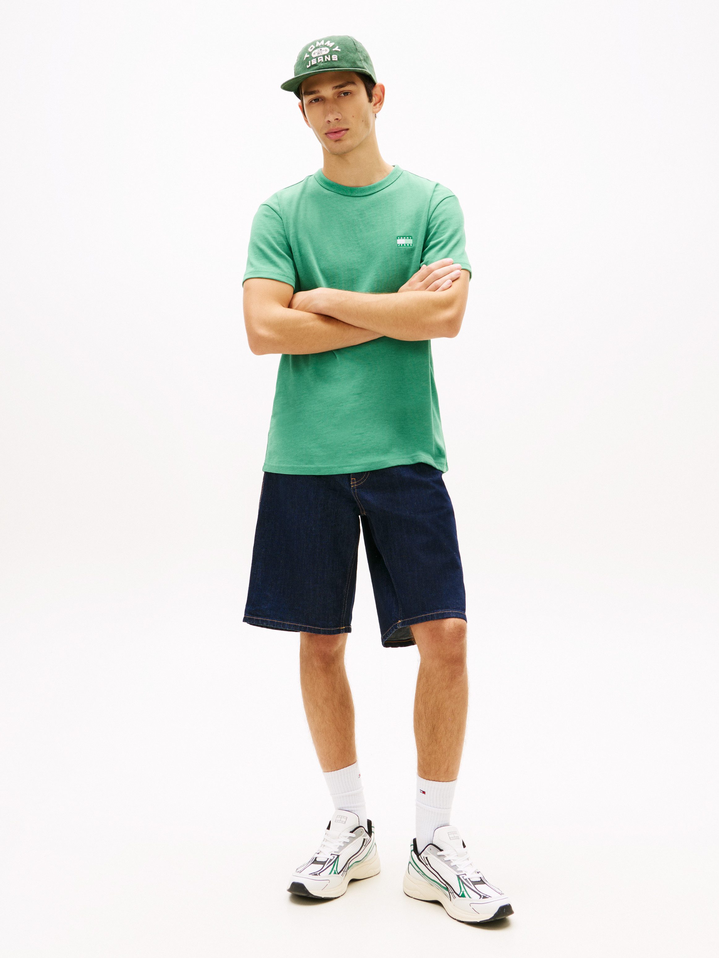 Tommy Jeans T-Shirt TJM REG BADGE Rundhals, Jersey, meliert, regular fit