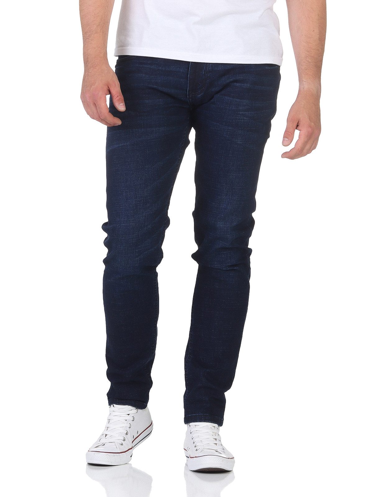 Rayshyne Straight-Jeans RS-JEANS-01 (Stretch, Bequeme, 5-Pocket, Jeans, mit Reißverschluss, Länge 32)