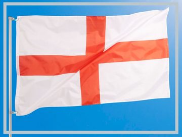 PHENO FLAGS Flagge England Flagge 90 x 150 cm Englische Fahne Nationalfahne (Hissflagge für Fahnenmast), Inkl. 2 Messing Ösen