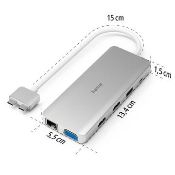 Hama Laptop-Dockingstation USB-C Multiport Apple MacBook Air und Apple MacBook Air Pro, 12 Ports