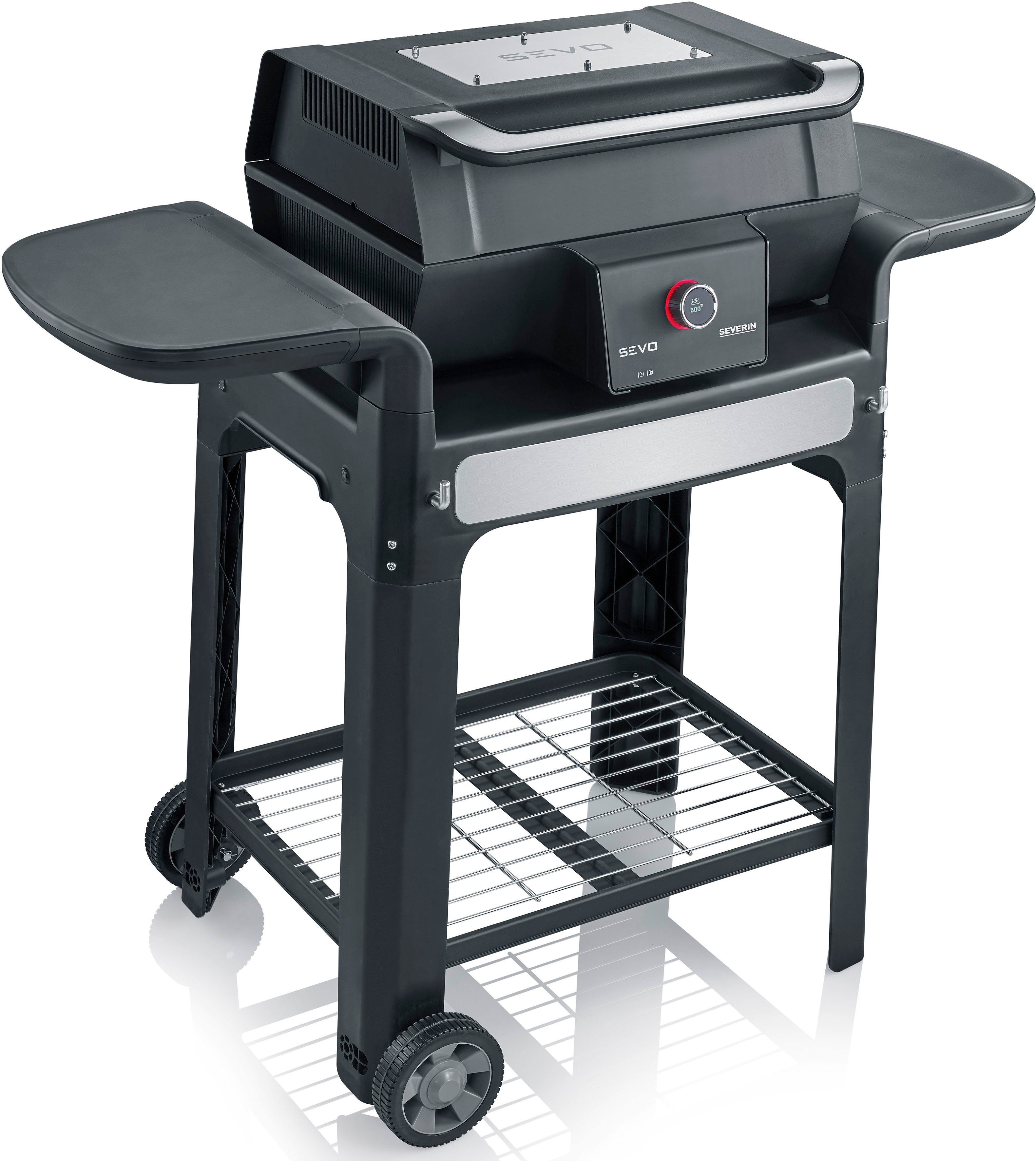 Severin Elektro-Standgrill SEVO GTS PG 8107, 3000 W, schneller Start, SAFE TOUCH-Oberfläche, auch als Tischgrill nutzbar