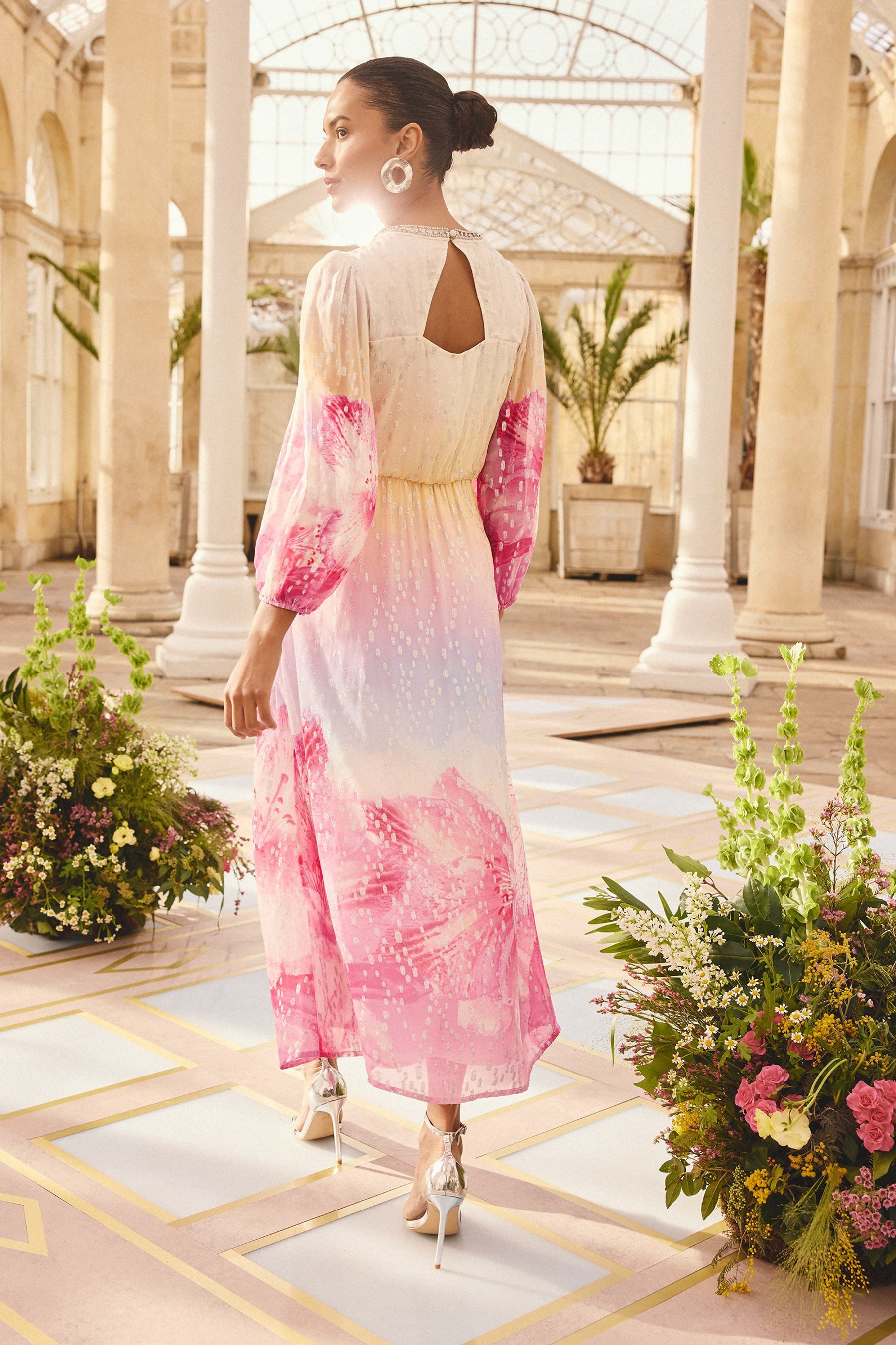 Love & Roses Midikleid Love & Roses Langärmeliges Midikleid, Kurzgröße (1-t günstig online kaufen