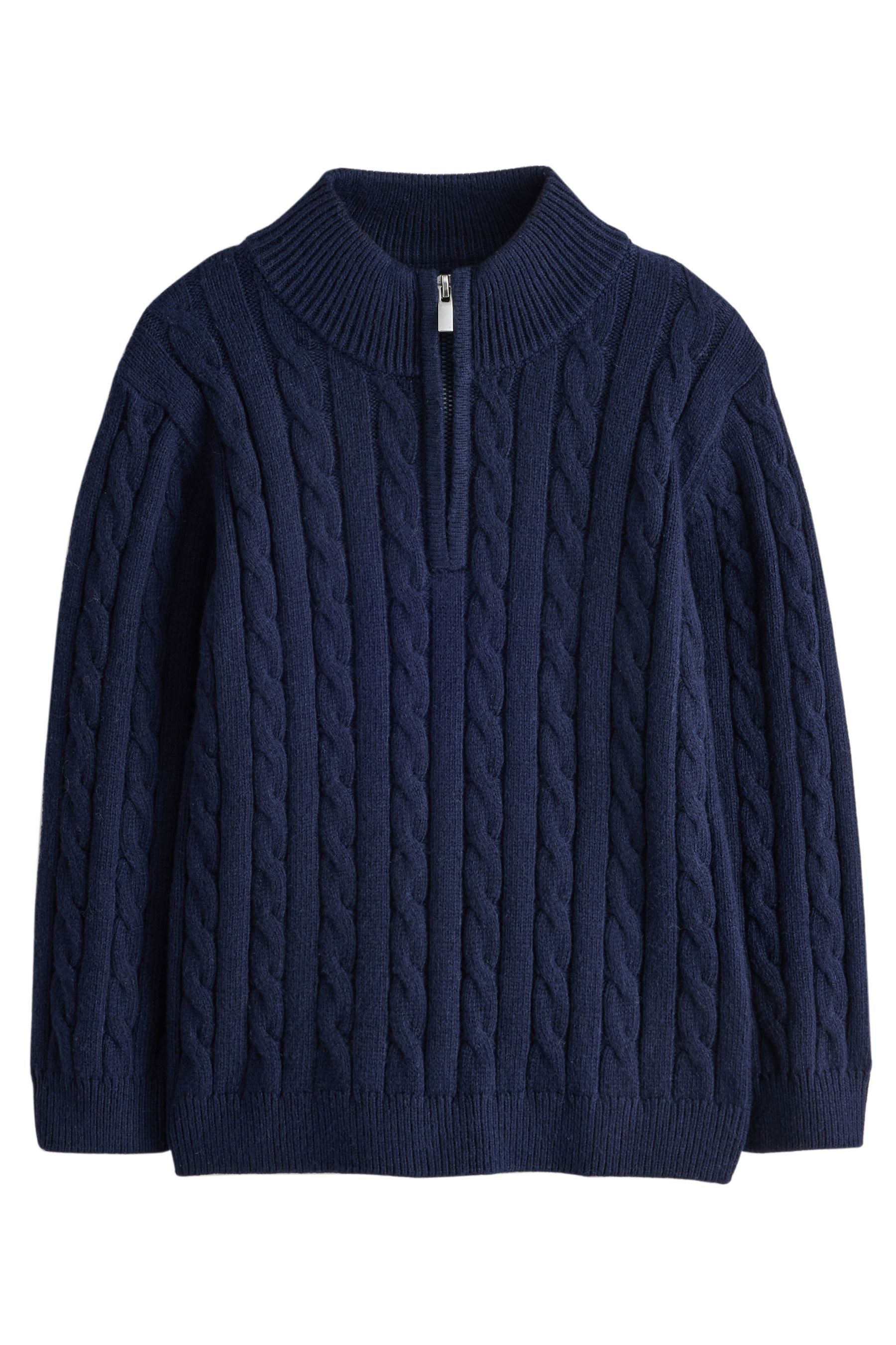 Next Troyer Strickpullover mit Zopfmuster und (1-tlg)