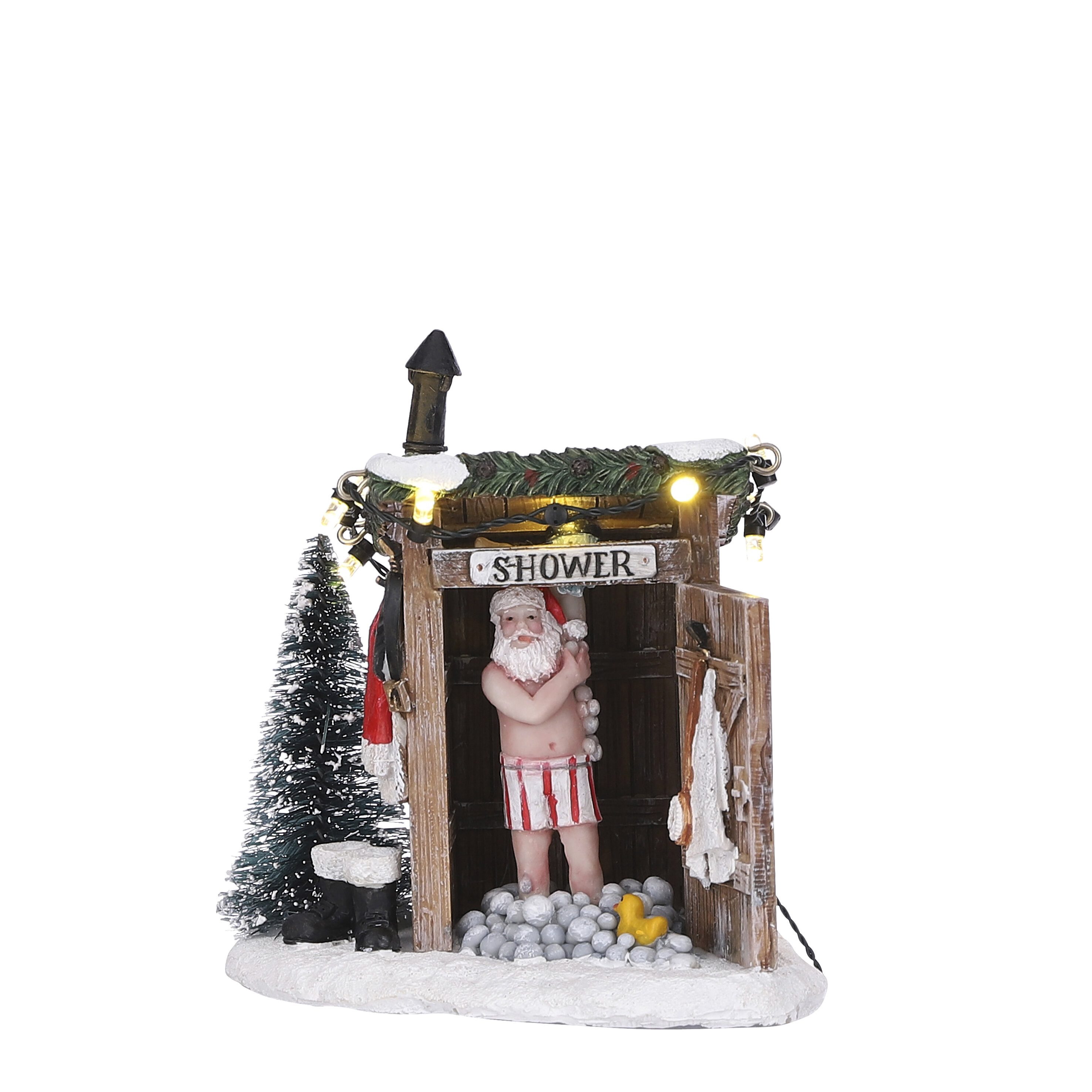 LuVille Weihnachtsdorf Luville Collectables Naked santa battery operated - l10xw8,5xh11cm