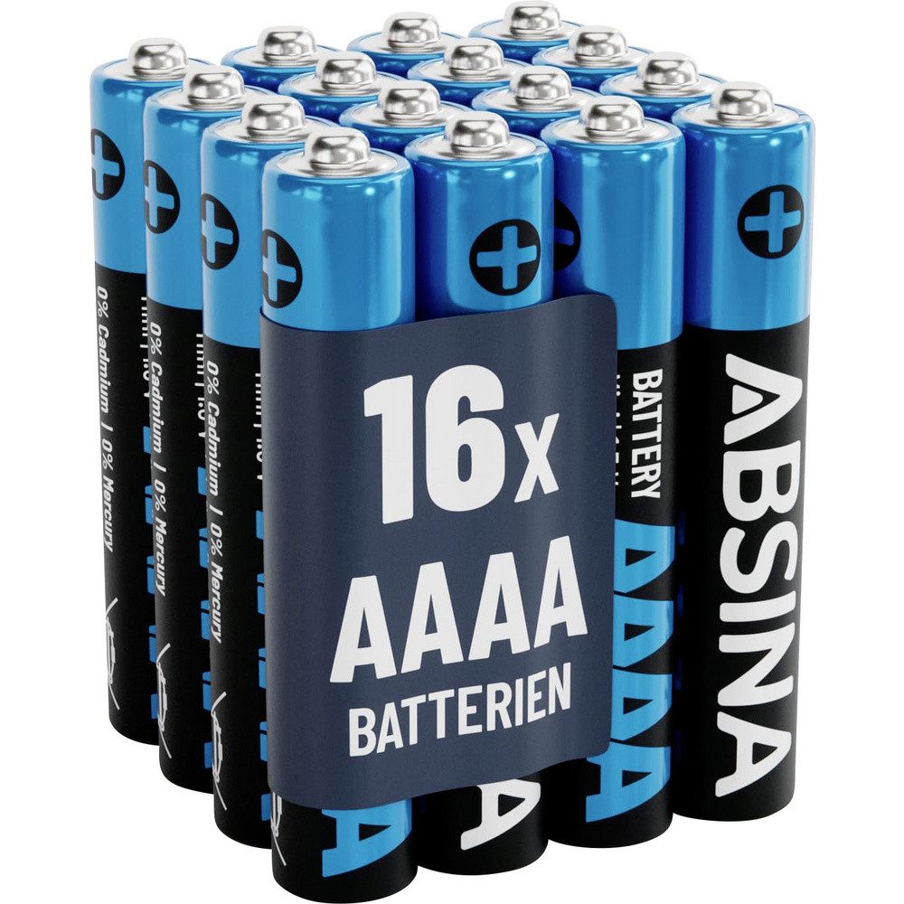 ABSINA Absina Mini (AAAA)-Batterie Mini (AAAA) Alkali-Mangan 1.5 V 500 16 S Batterie