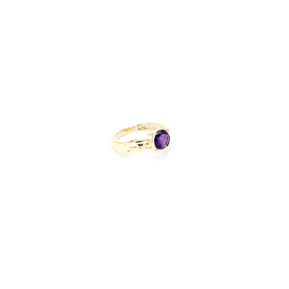 Cavill Solitärring Cavill Ring 1,07 ct Amethyst, vergoldet 925 Silber, lila Eleganz (1-tlg)