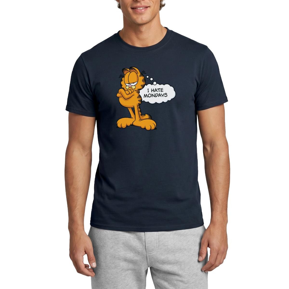 Spreadshirt T-Shirt Garfield Ich Hasse Montage Mondays Montag Männer T-Shirt (1-tlg)