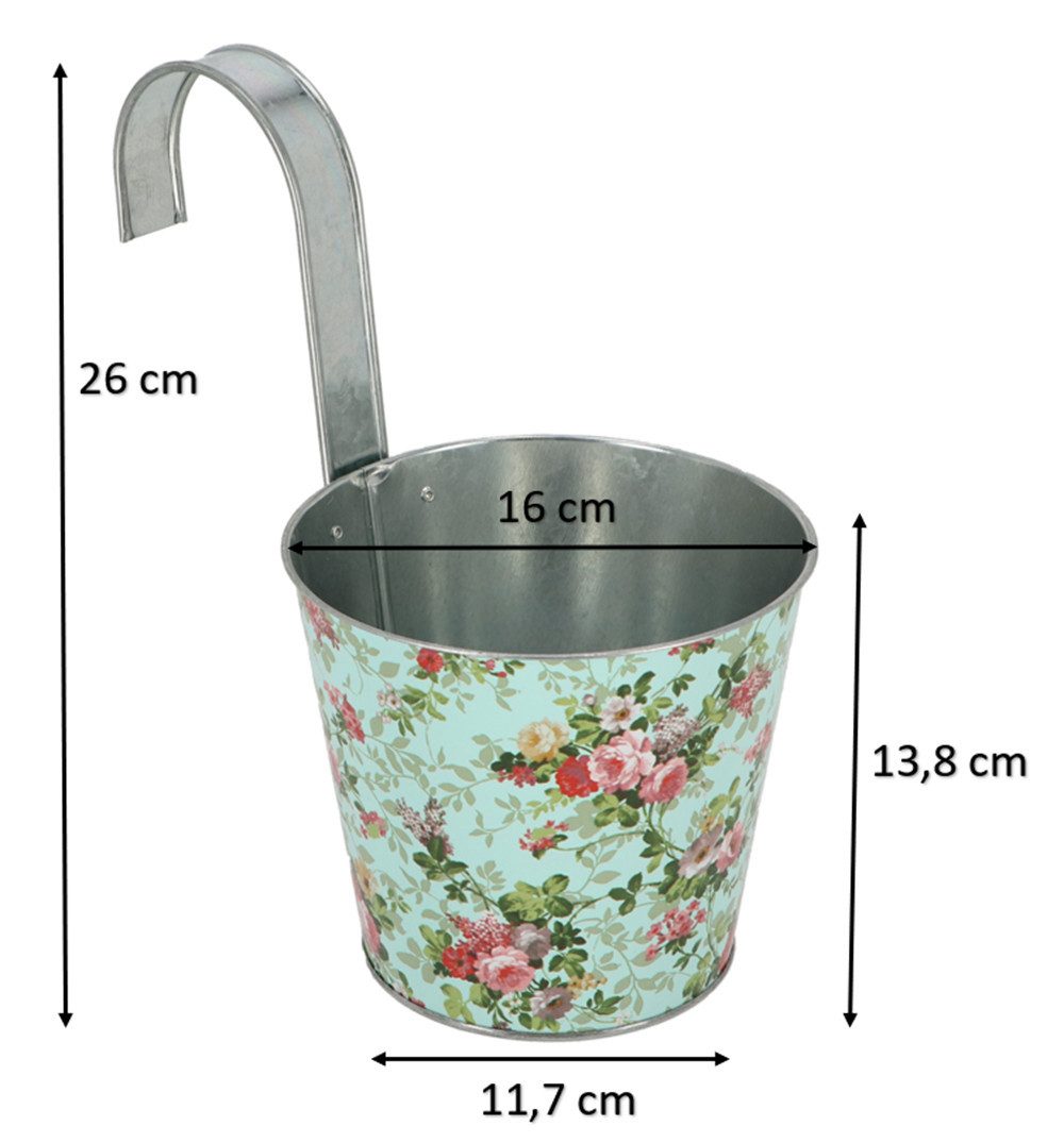 Dekowunder Übertopf Runder Blumentopf mit Haken günstig online kaufen