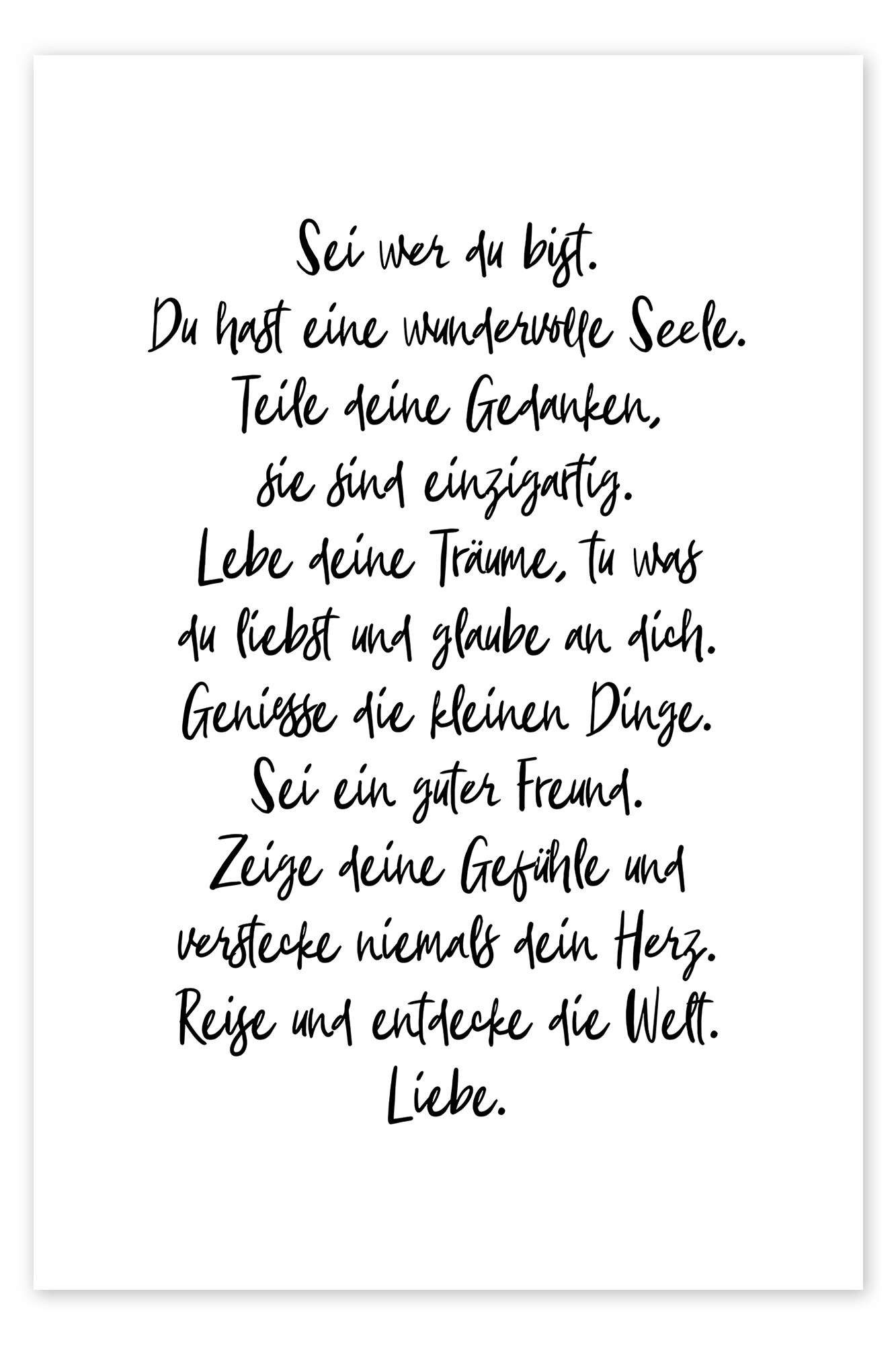 Posterlounge Wandbild Sei wer du bist, Ohkimiko, erhältlich als Poster, Leinwandbild, Wandsticker oder Acrylglasbild