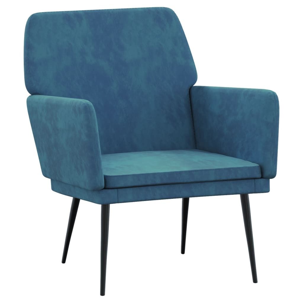 vidaXL Sessel Sessel Blau 62x79x79 cm Samt (1-St)