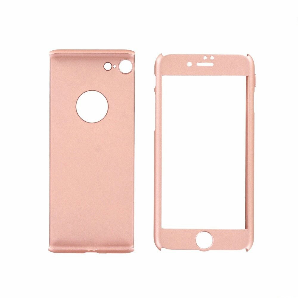 Handytasche 360° Handyhülle für iPhone 7 Rose Gold Schutz Case (Universaltasche)