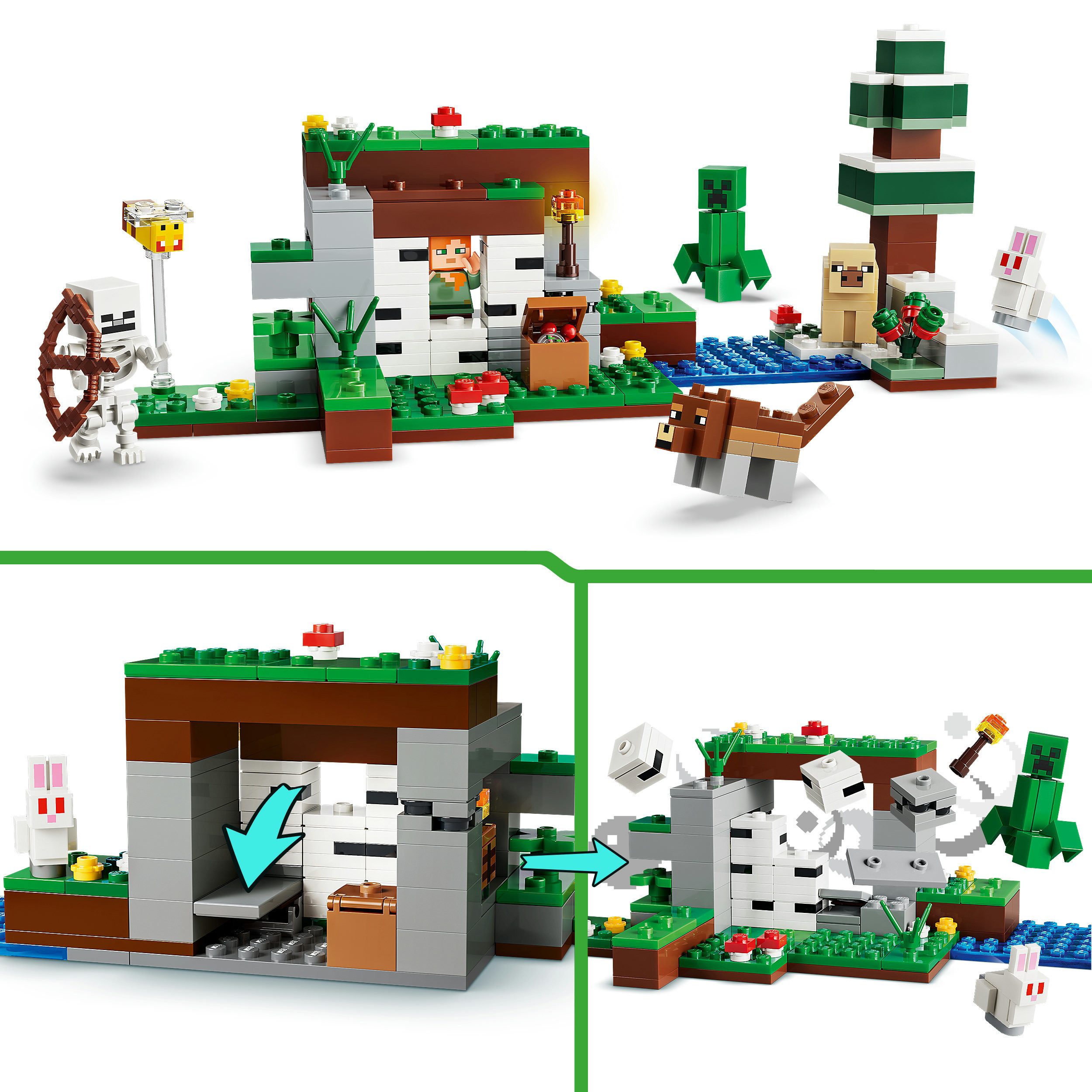 LEGO® Erstes Abenteuer in der Nacht (21593), LEGO Minecraft Konstruktionsspielsteine, (301 St), Made in Europe – Bild 4 von 5