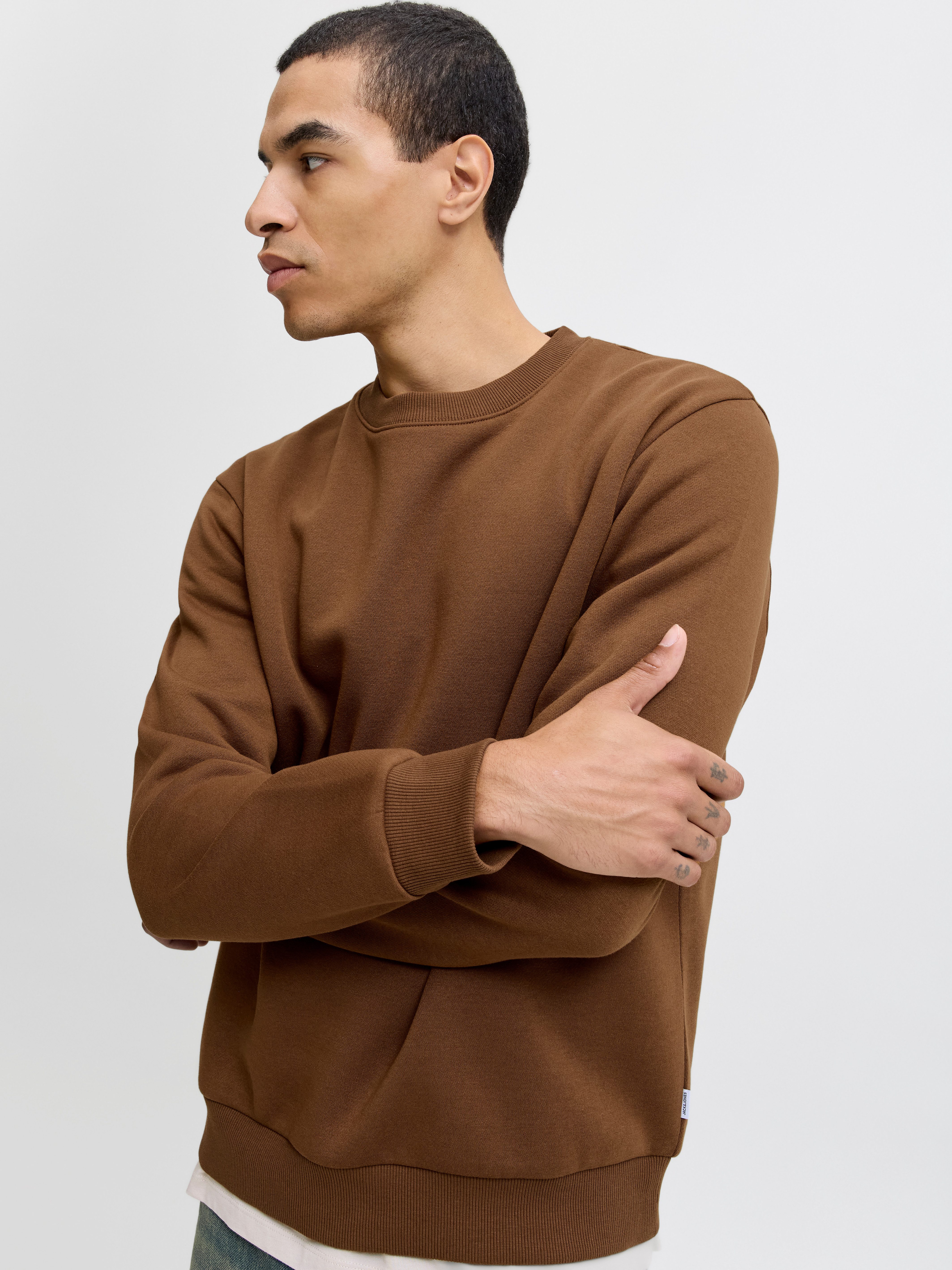 Jack & Jones Sweatshirt JJEBRADLEY mit Rippbündchen für Alltag und Freizeit günstig online kaufen