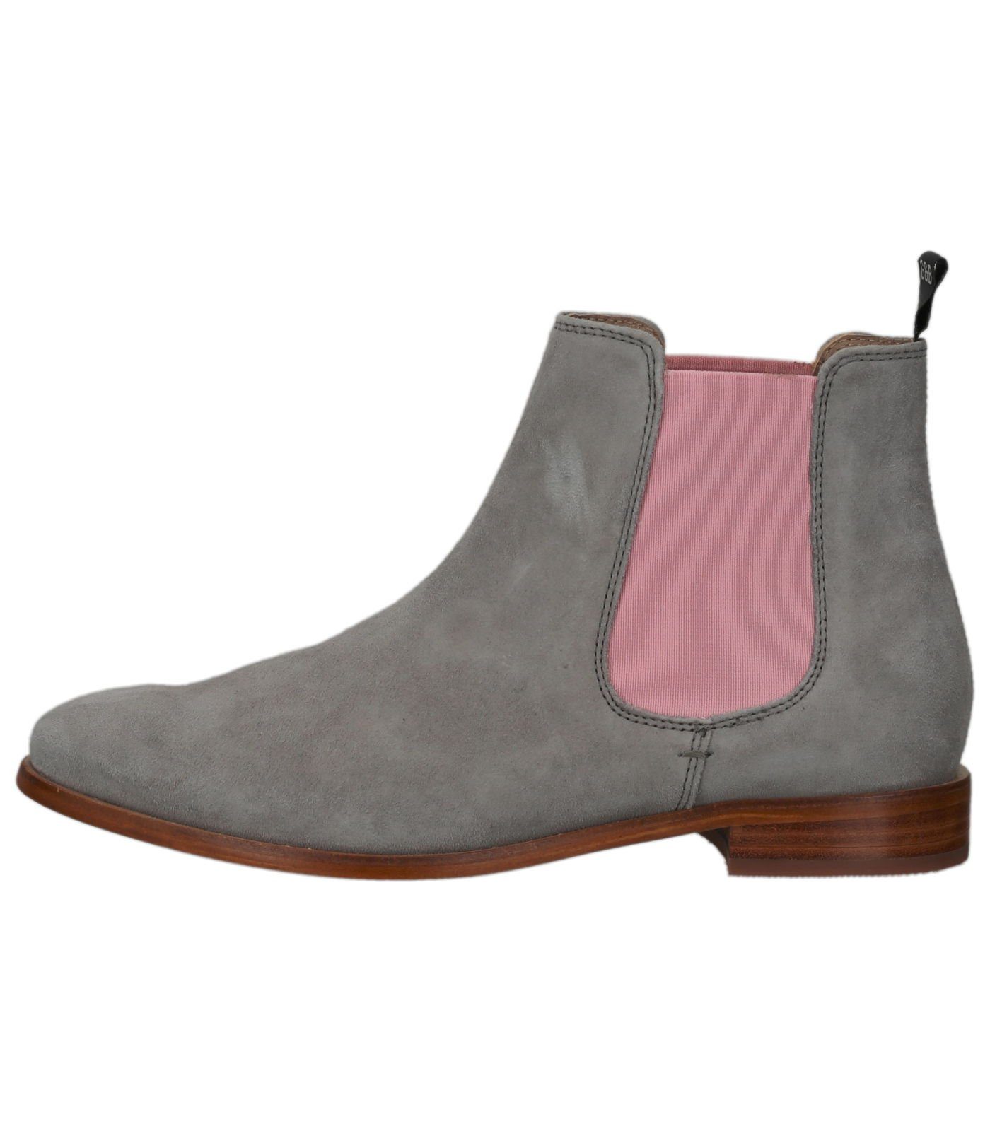 Ankleboots & BROS Stiefelette GORDON Hellgrau Veloursleder