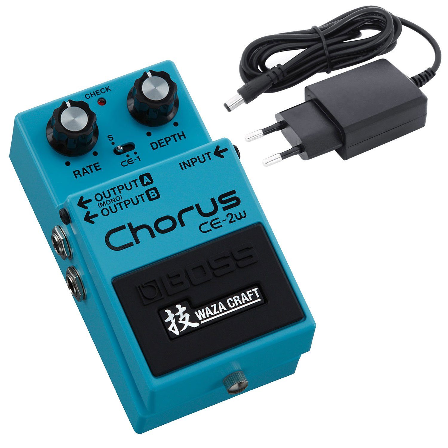 Boss by Roland E-Gitarre CE-2W Waza Craft Chorus Pedal mit Netzteil