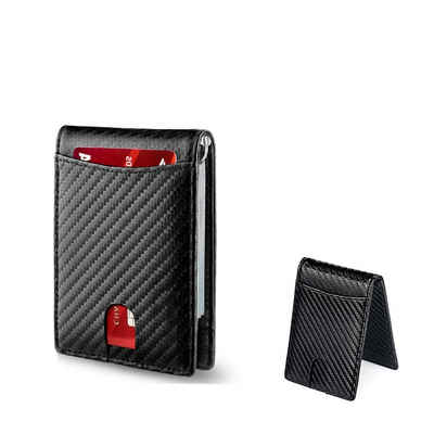 HYZULU Geldbörse Portmonee Herren, Geldbörse Herren, Slim Wallet mit RFID-Schutz (1-tlg., Geldbeutel aus Mikrofaser mit 1 Geldfach), Geschenke für Männer