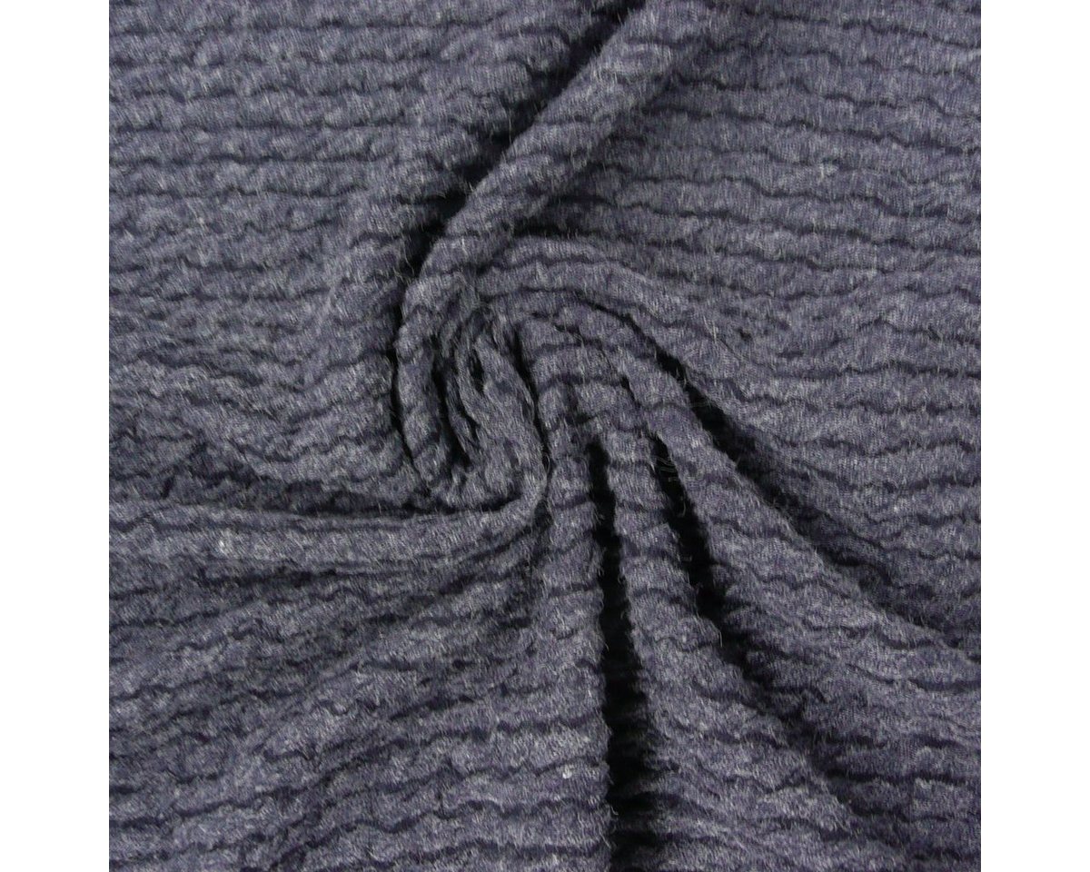Thumbnail - SCHÖNER LEBEN. Stoff Bekleidungsstoff Jacquard einfarbig dunkelblau 1,4m Breite