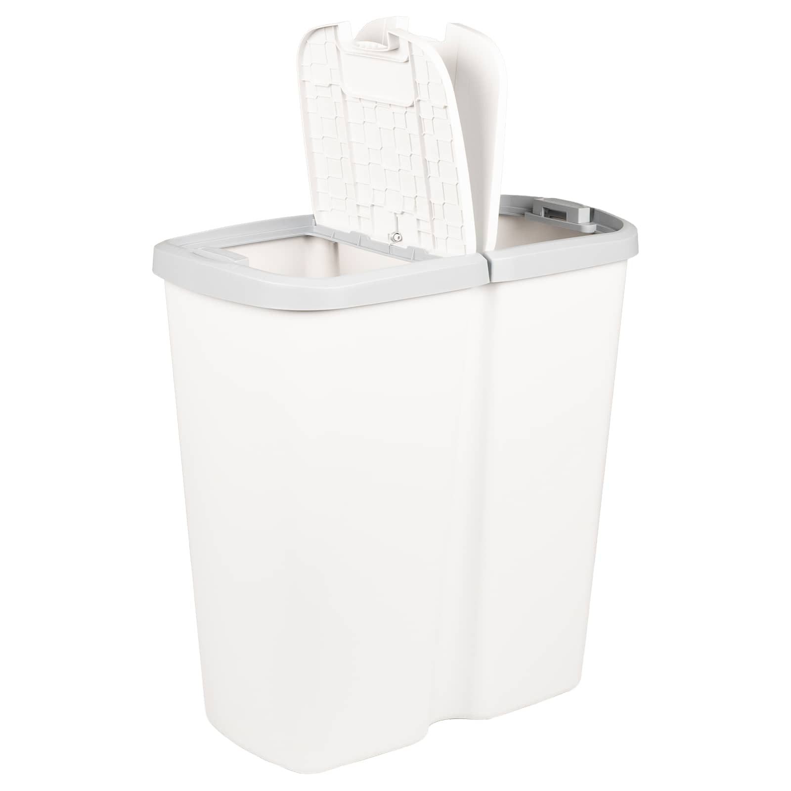 vidaXL Terrassendielen Mülltonne Weiß 48,5 x 28 x 51 cm PP, BxL: je 28x48.5 cm, (1-St)