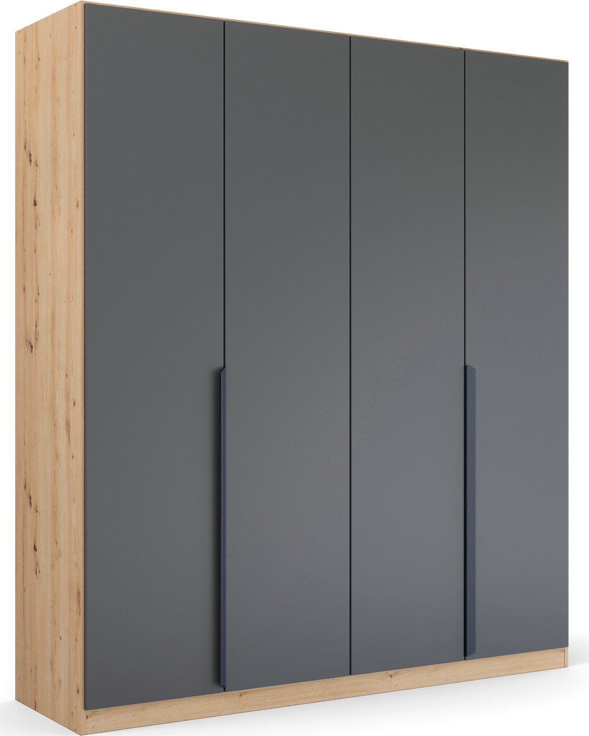 rauch Drehtürenschrank Dark&Wood by Quadra Spin im Industrial Style mit Metallgriffstangen