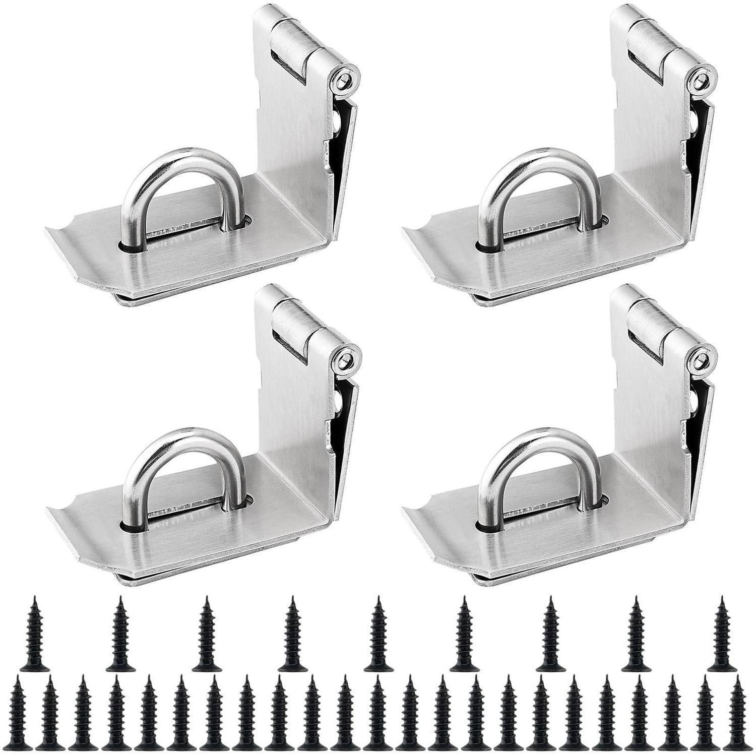 LuxusKollektion Türriegel Türschloss 90° Edelstahl 4 Stück 10cm