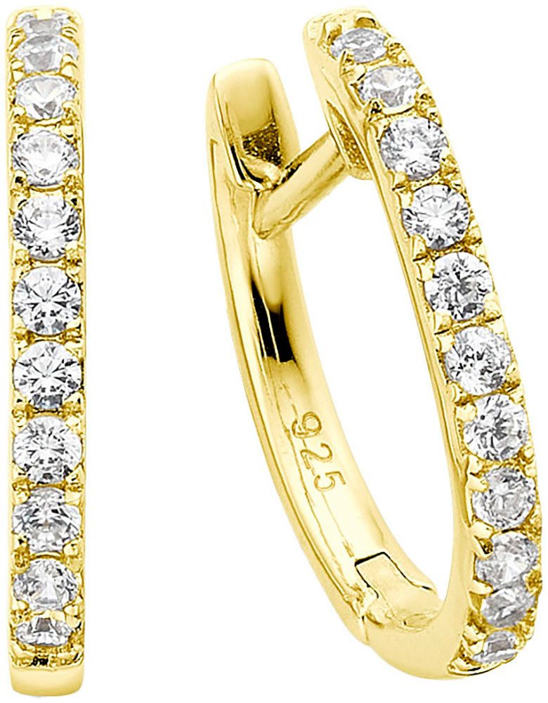 Aniston JEWELRY & WATCHES Paar Creolen Schmuck Geschenk Ohrschmuck Ohrringe, mit Zirkonia (synth)