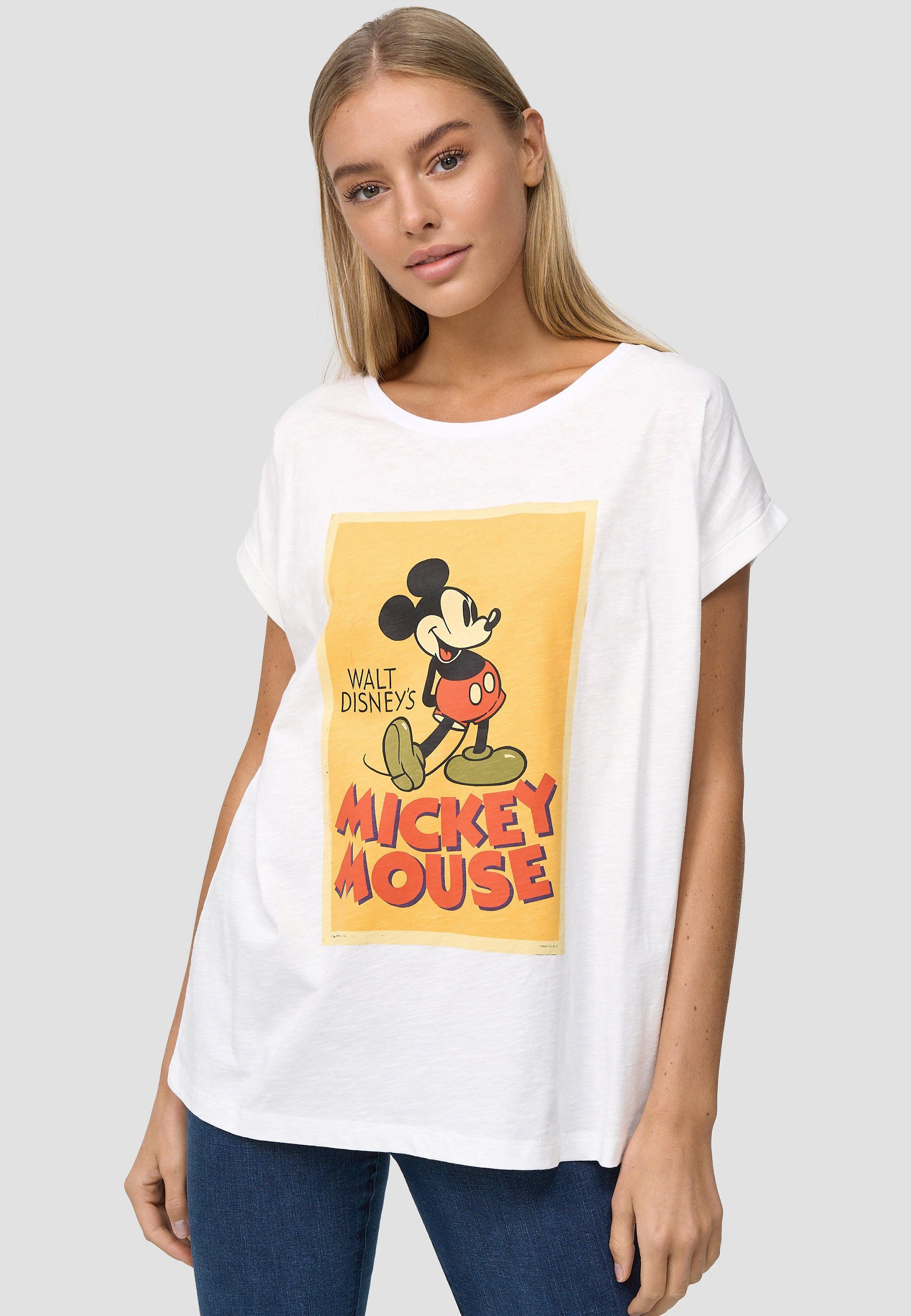 Recovered T-Shirt zertifizierte Mickey Poster Mouse Vintage GOTS Bio-Baumwolle