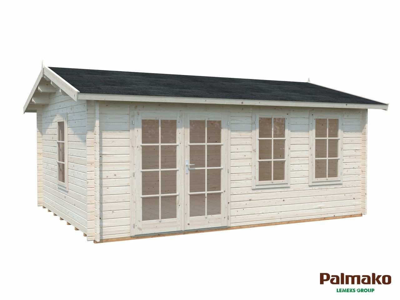 Blockbohlenhaus, braun Holzhaus Palmako BxT: 530x410 cm Gartenhaus Iris 19,1