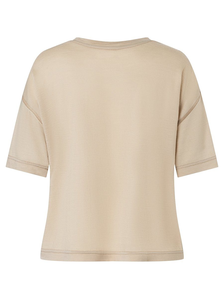 funktioneller T-Shirt SUPER.NATURAL White Merino-Materialmix Pepper TEE T-Shirt W Merino BOXY