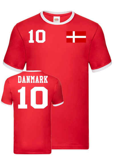 Blondie & Brownie T-Shirt Herren Dänemark Danmark Denmark Sport Trikot Fußball Weltmeister EM