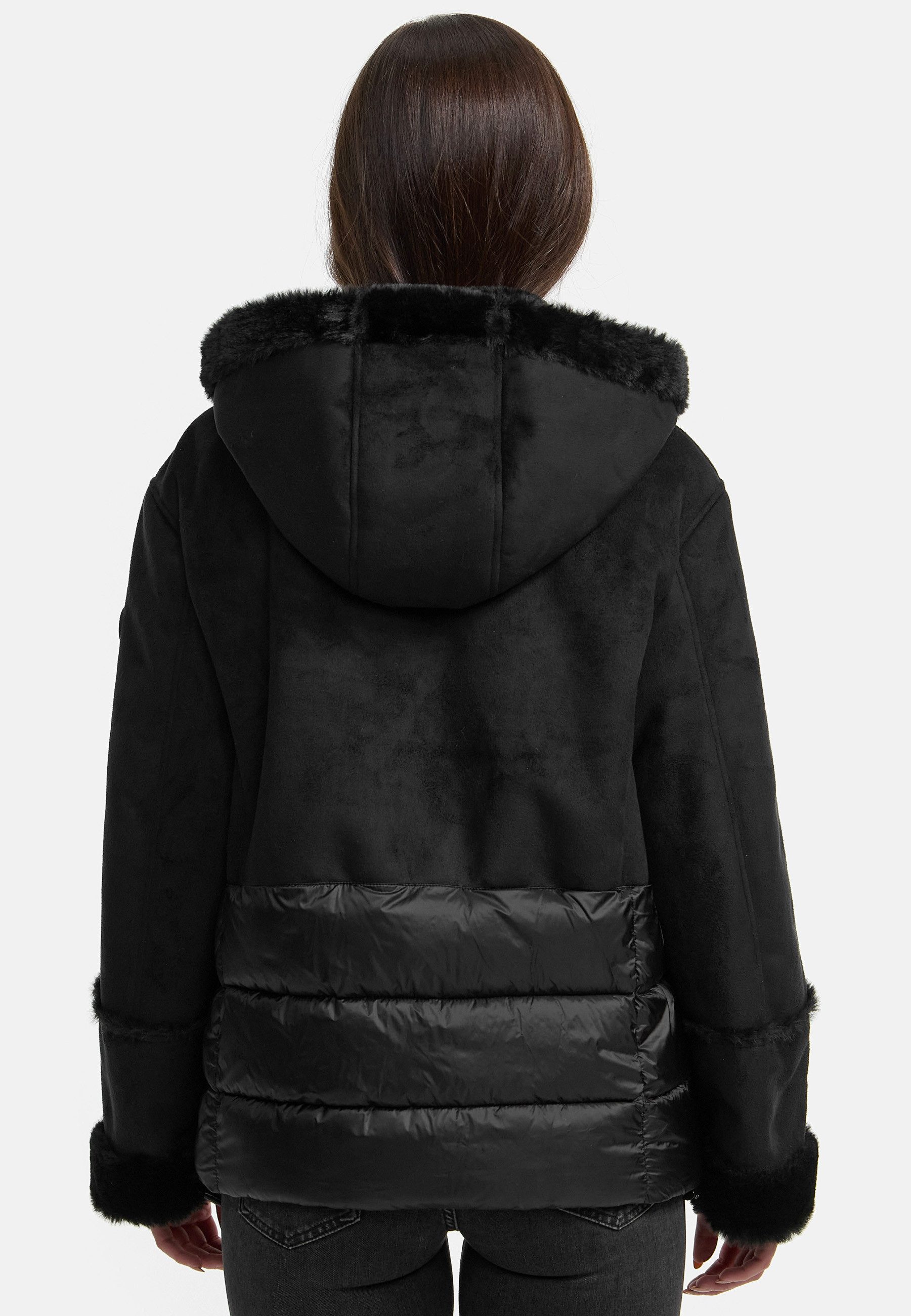 Manisa Kurzjacke mit Teddyfell-Kapuze