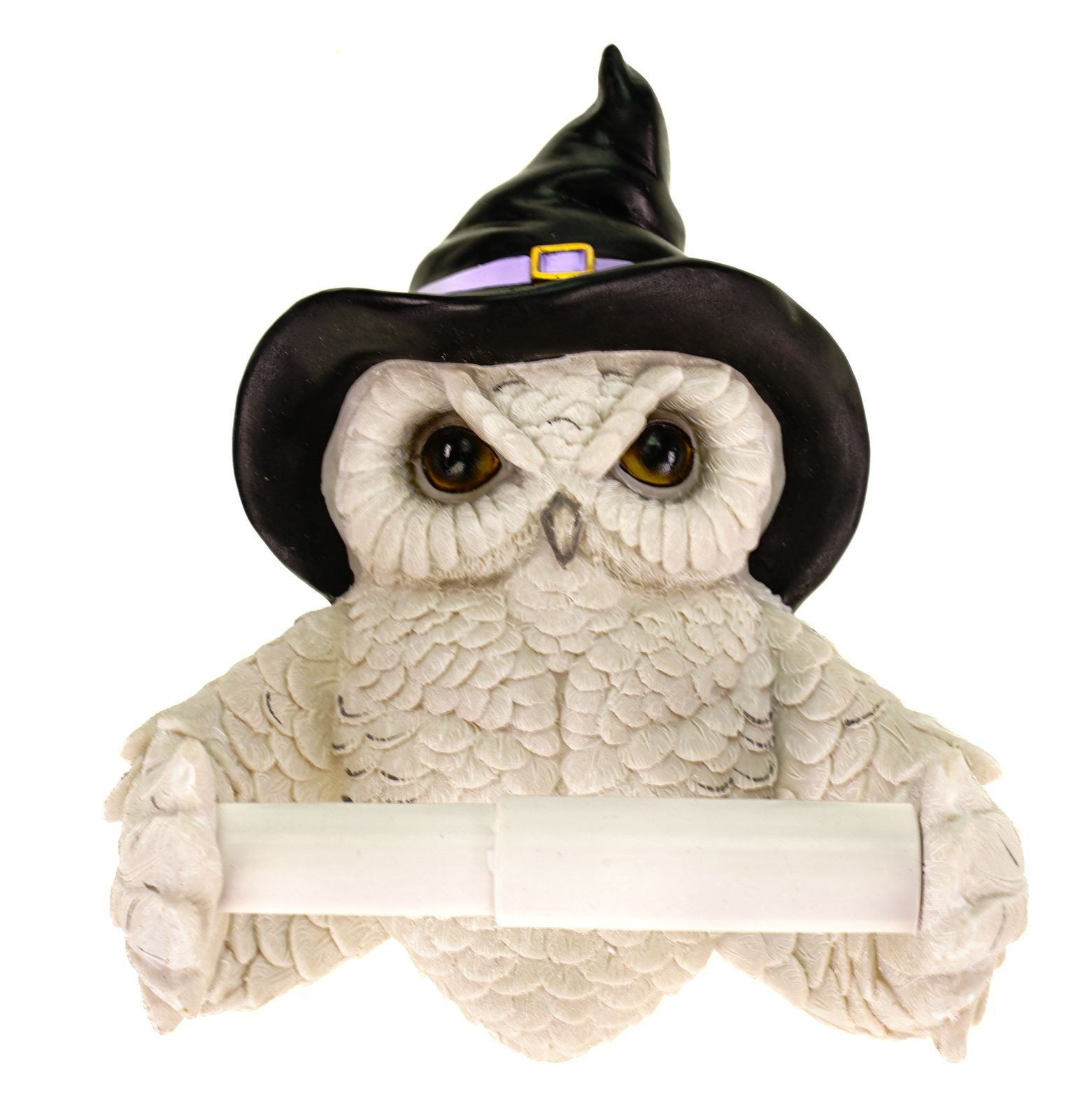 Dekofigur Zaubereule Klorollenhalter 22 cm Figur Eule Uhu Okkult Zauberer Witch