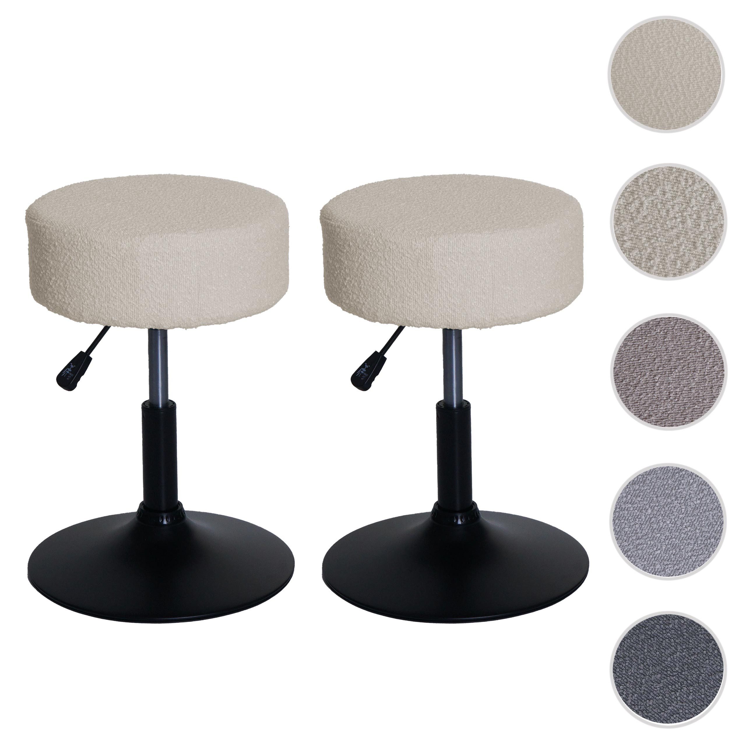 MCW Sitzhocker MCW-C22-B-2 (Set, 2er), Stufenlos höhenverstellbar, Einfacher Aufbau