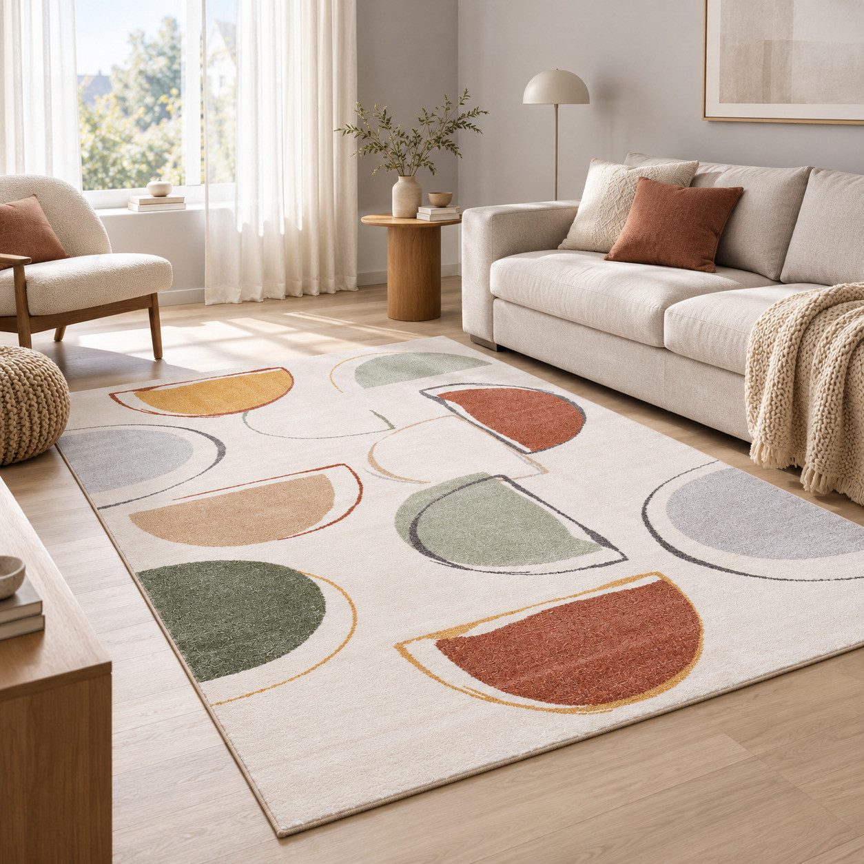 Pergamon Designteppich Designer Teppich Faro Bunt Modern, Rechteckig, Höhe: 11 mm