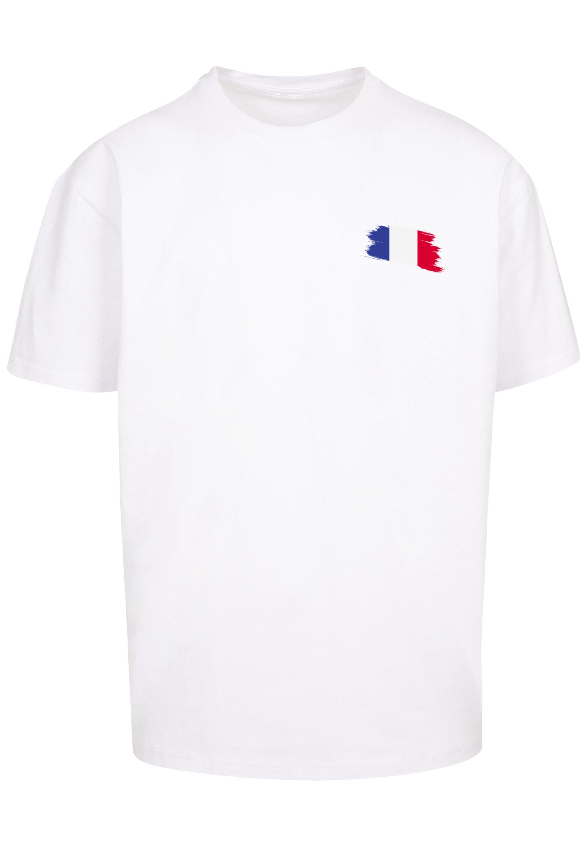 Print T-Shirt Flagge Fahne weiß F4NT4STIC Frankreich France