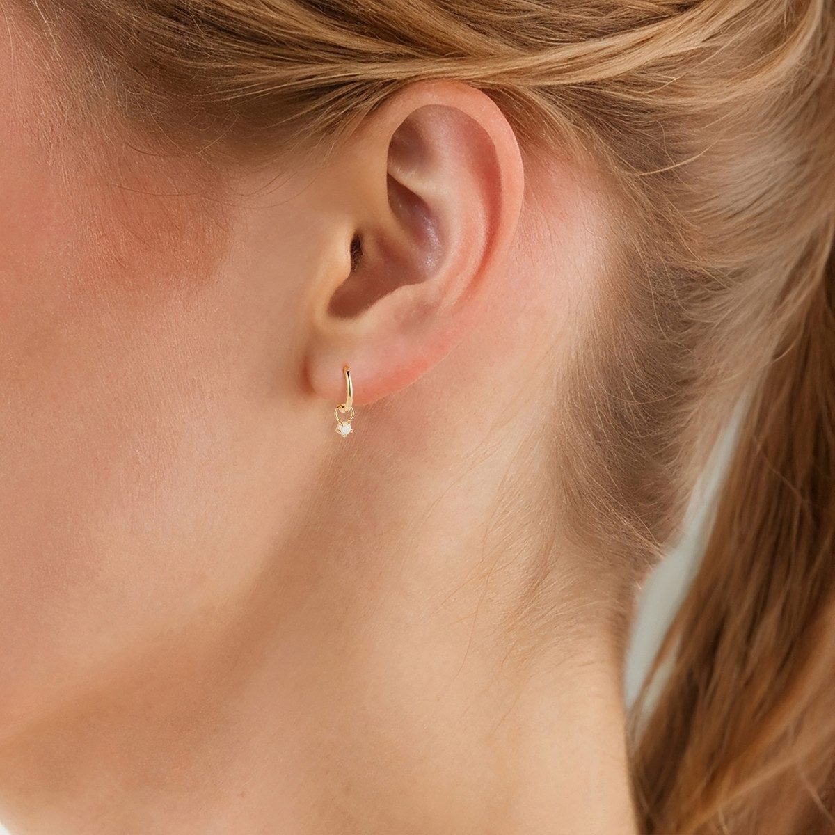 Glanzstücke München Paar Creolen gelbgold, Opal günstig online kaufen