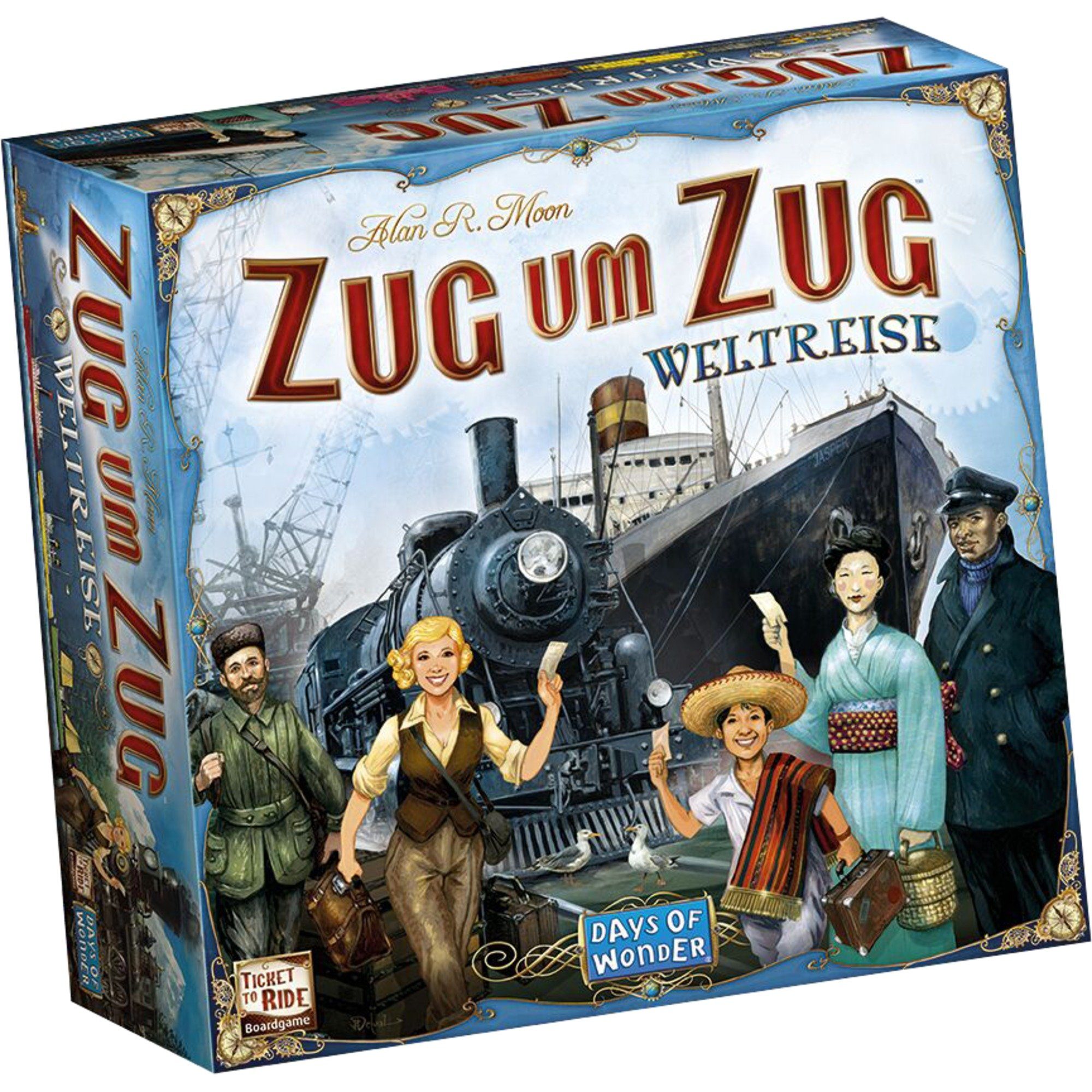 Asmodee Spiel Asmodee Zug um Zug Weltreise, Brettspiel