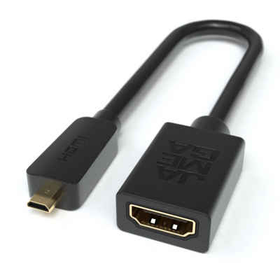 JAMEGA Micro HDMI Adapter Kabel, HDMI Buchse zu micro HDMI Stecker 4K UHD HDMI-Adapter