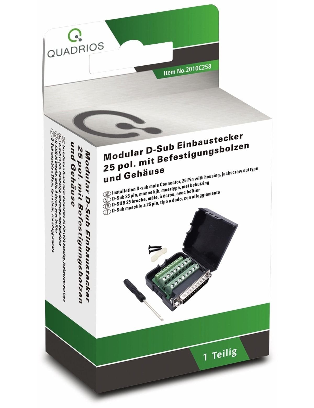 2010C258, QUADRIOS, D-Sub USB-Modular-Set, Klemmen Quadrios