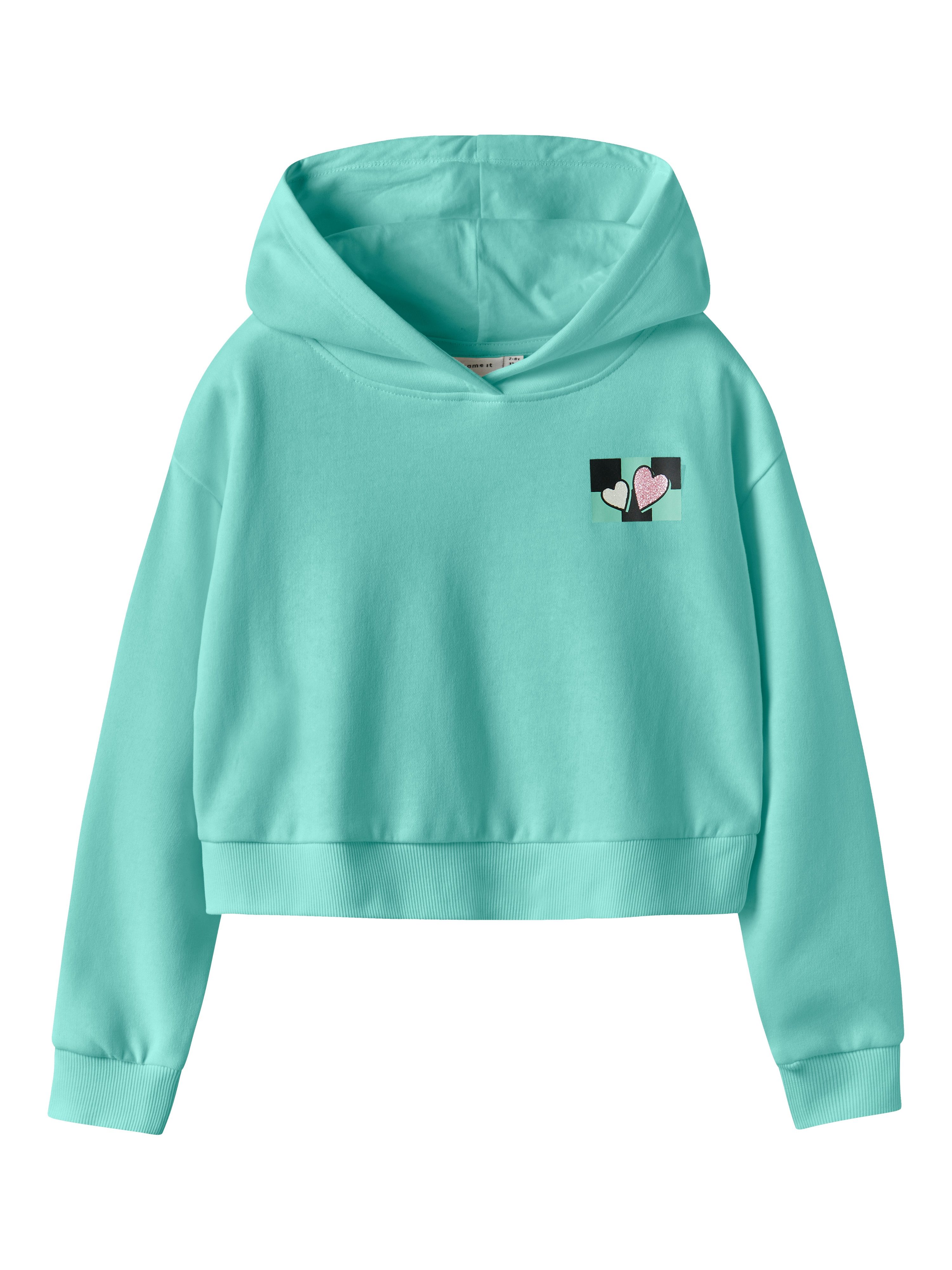 Kapuzensweatshirt NKFTARA LS CROP RLX SWE WH BRU PS NOOS
