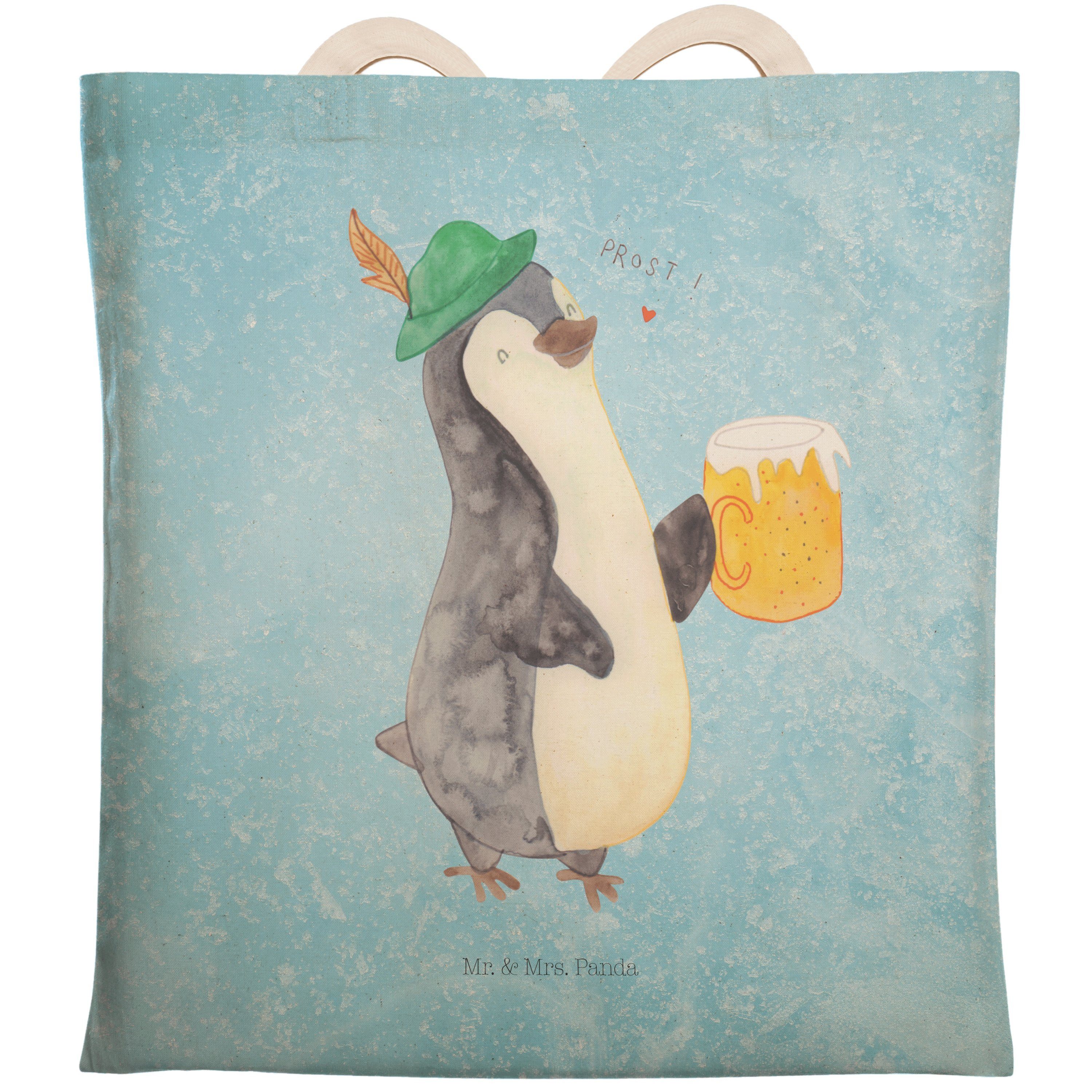 Eisblau - Mrs. Oktoberfest, Bier Pinguin (1-tlg) Beutel, & Tragetasche Baumwolltasch Mr. Panda - Geschenk,