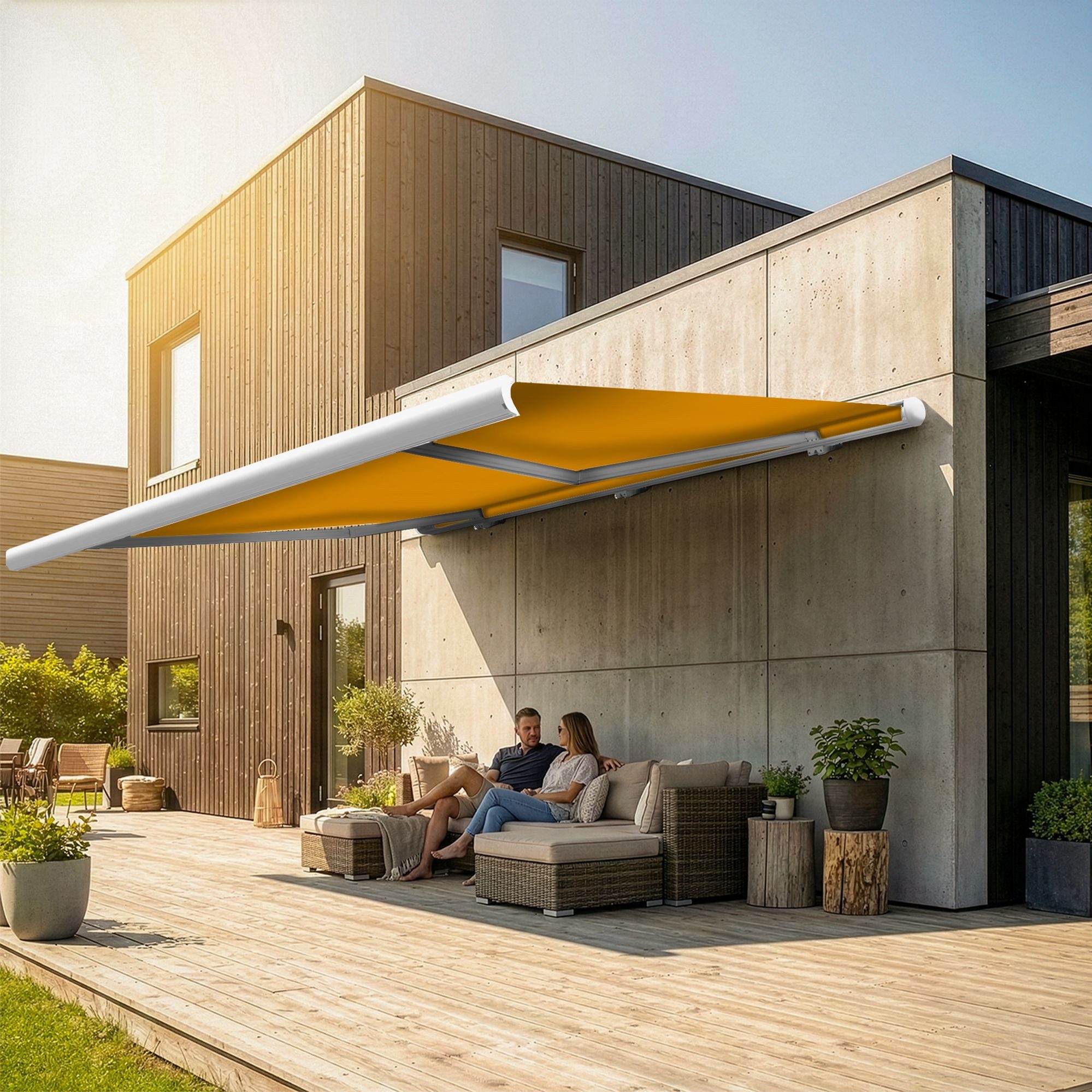 Eclipse Kassettenmarkise elektrische Vollkassettenmarkise 2x1,5m, mehrere Farben verfügbar