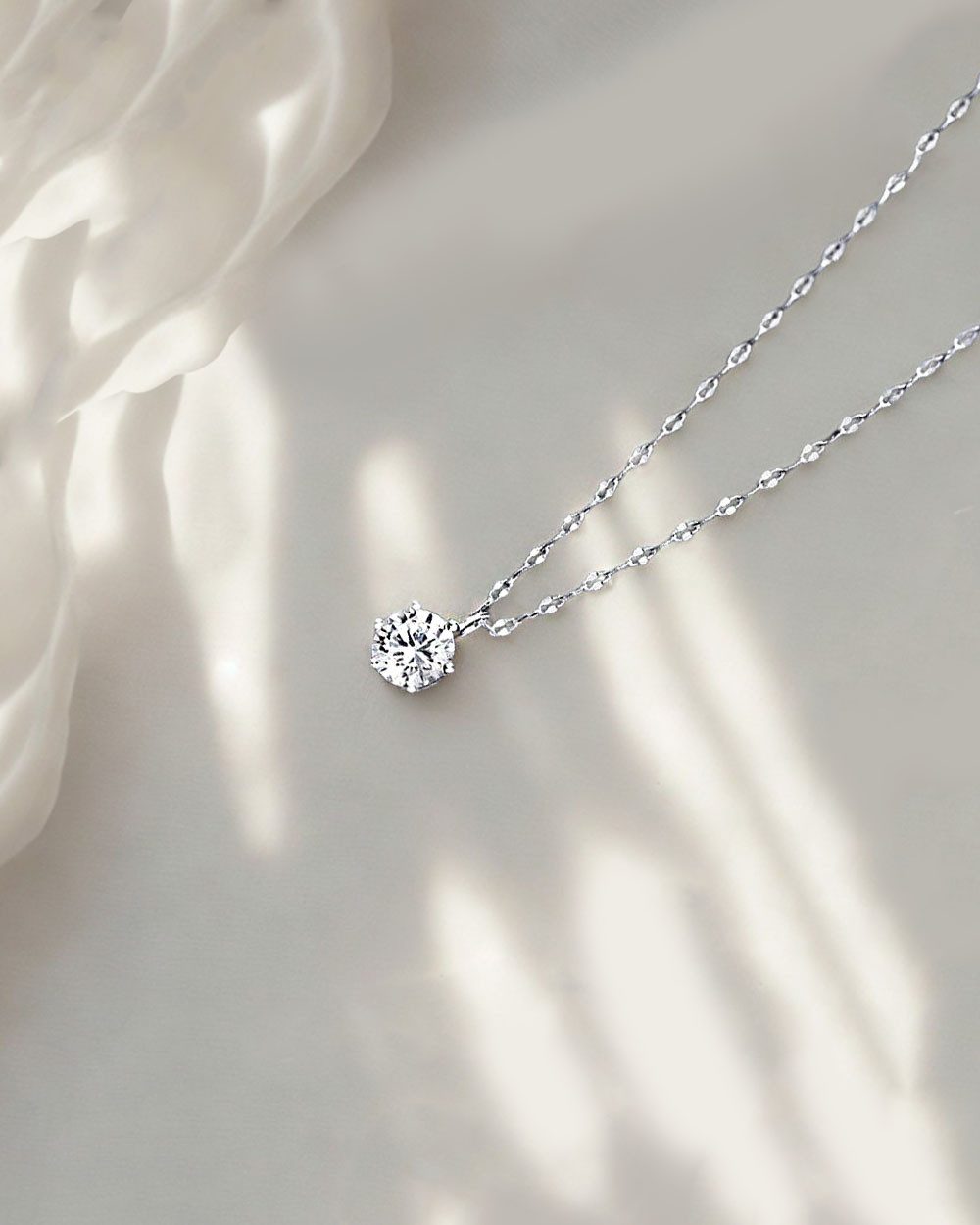 2ct Solitär Halskette Diamant Halskette Diamant Solitär Anhänger Halskette Runden Diamant Schmuck Floating Diamond Lab Grown Diamant Anhänger - Österreich